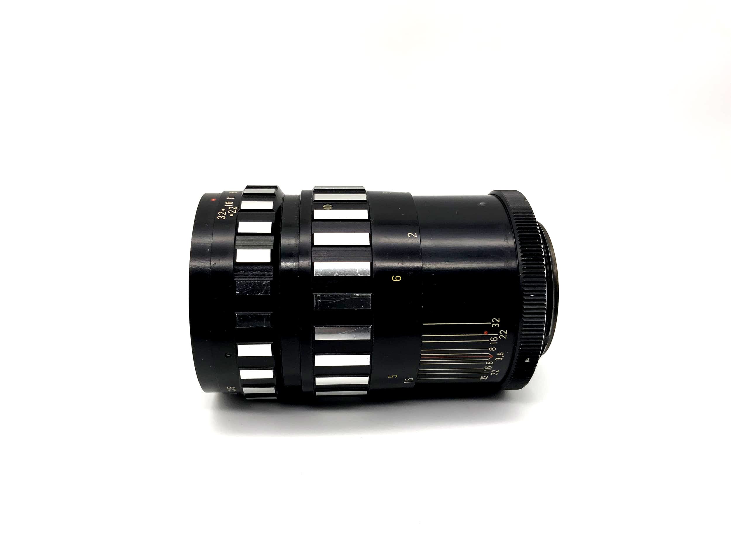 A.Schacht Ulm 135mm 1:3.5 Objektiv für Leica Travenar R Zebra Camera Lens (M39)