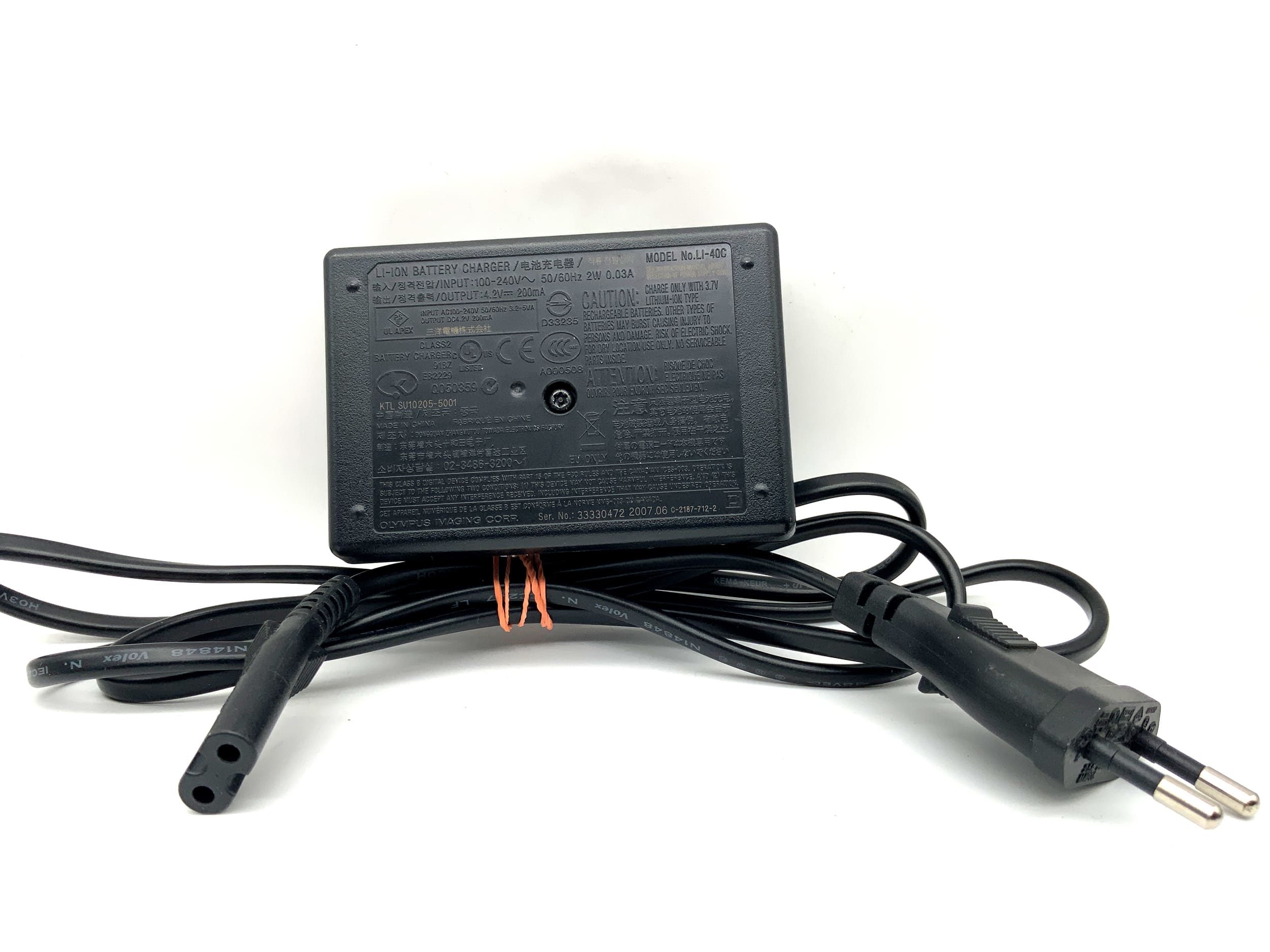 Olympus LI-40C Ladegerät LI‑40B|LI‑42B Battery Charger Power Adaptor