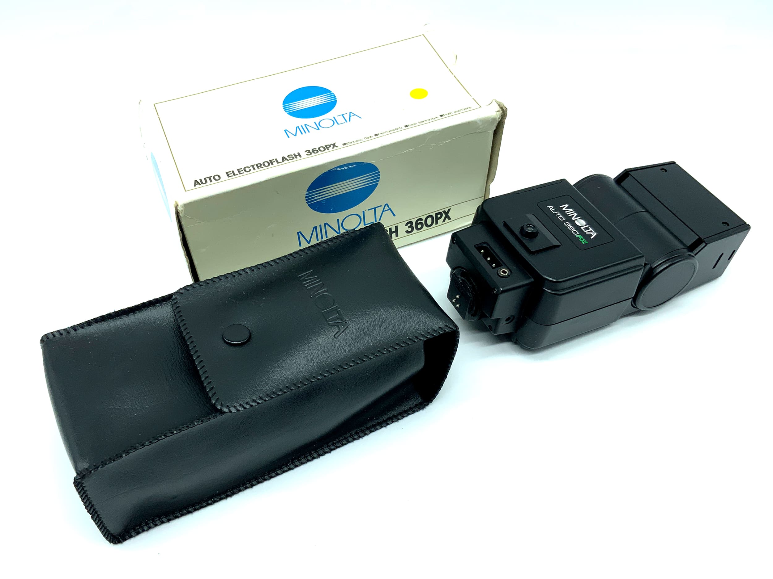 Minolta Auto 360PX Blitzgerät Kamera Blitz Aufsteckblitz Flash Licht