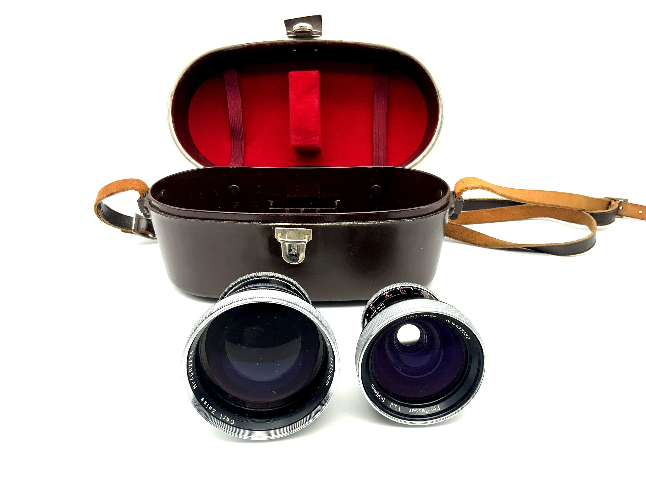 Carl Zeiss 35mm & 115mm 1:3.2 & 4 Objektiv Pro Tessar für Contaflex Lens (DKL)