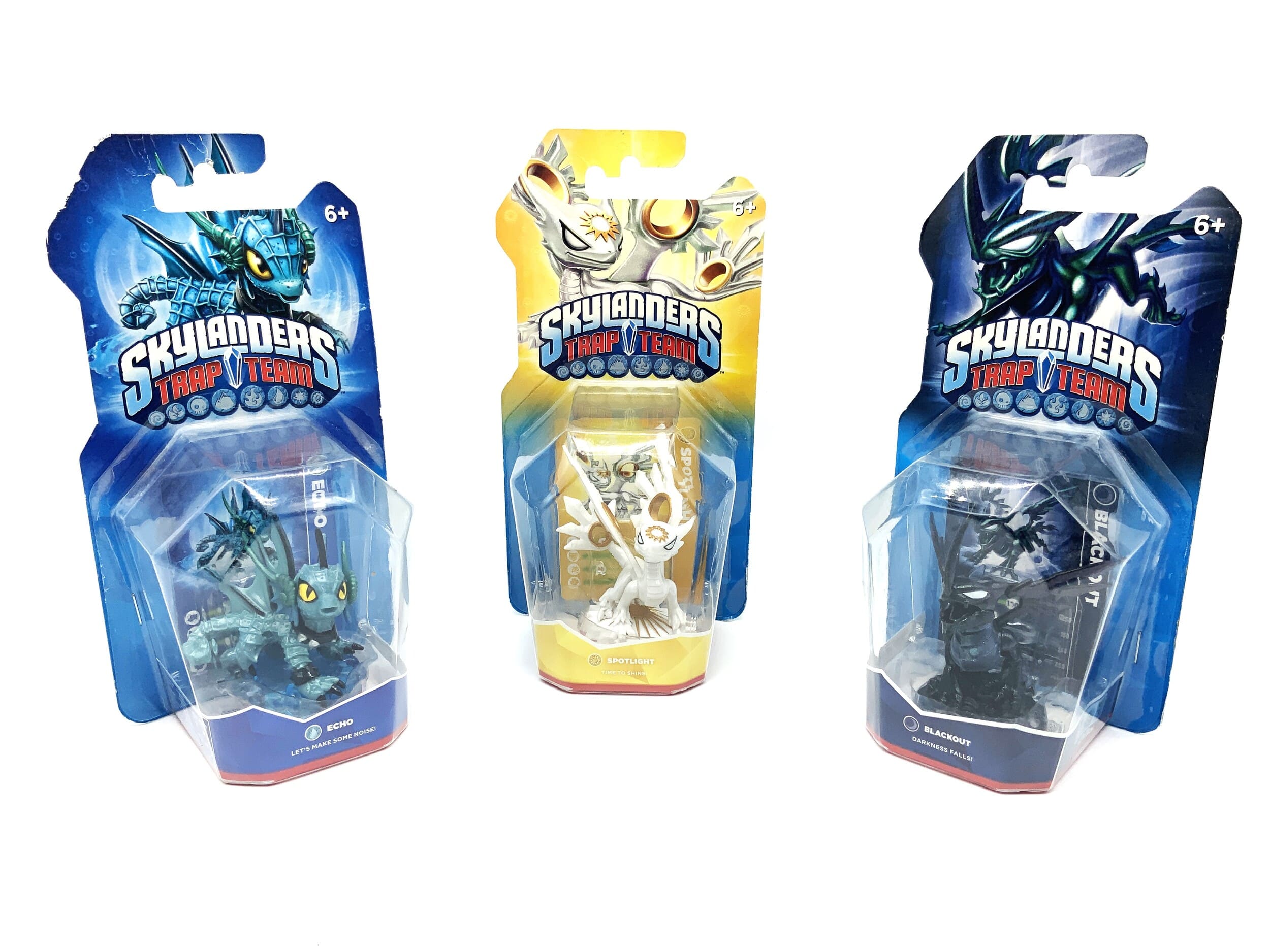 Spotlight Blackout Echo Skylanders Trap Team Figuren Licht Schatten Wasser (OVP)