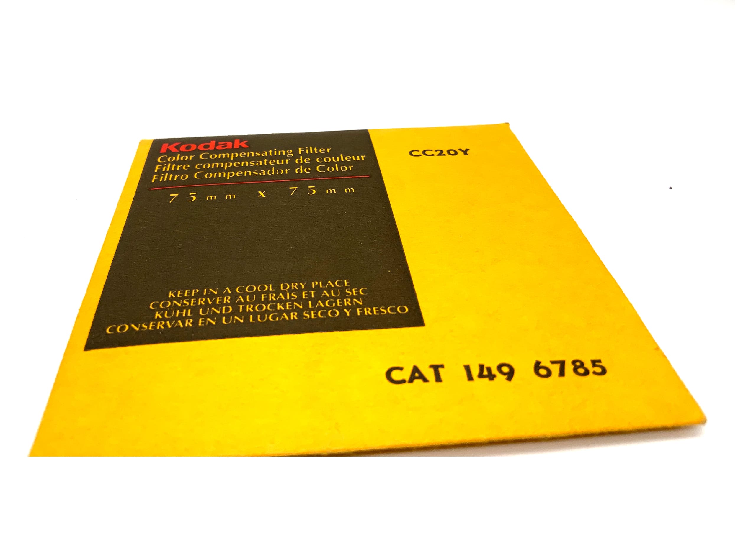 Kodak CC20Y Color Compensating Filter   Filter 75mm x 75mm Rechteckig
