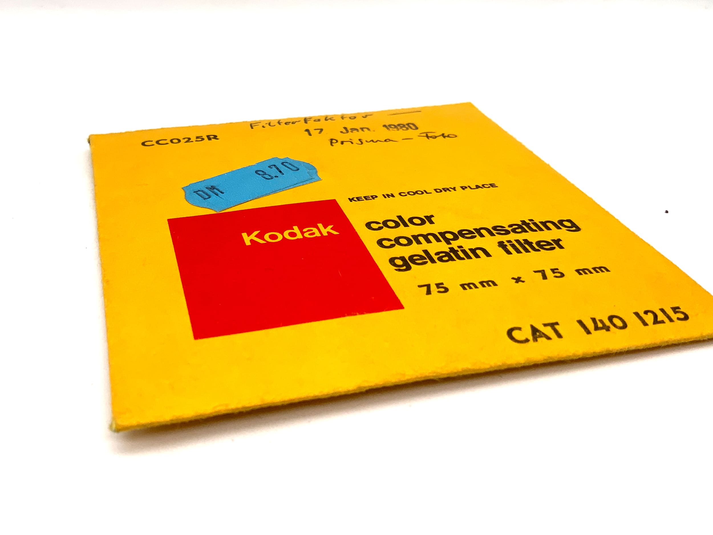 Kodak CC025R Color Compensating Filter   Filter 75mm x 75mm Rechteckig