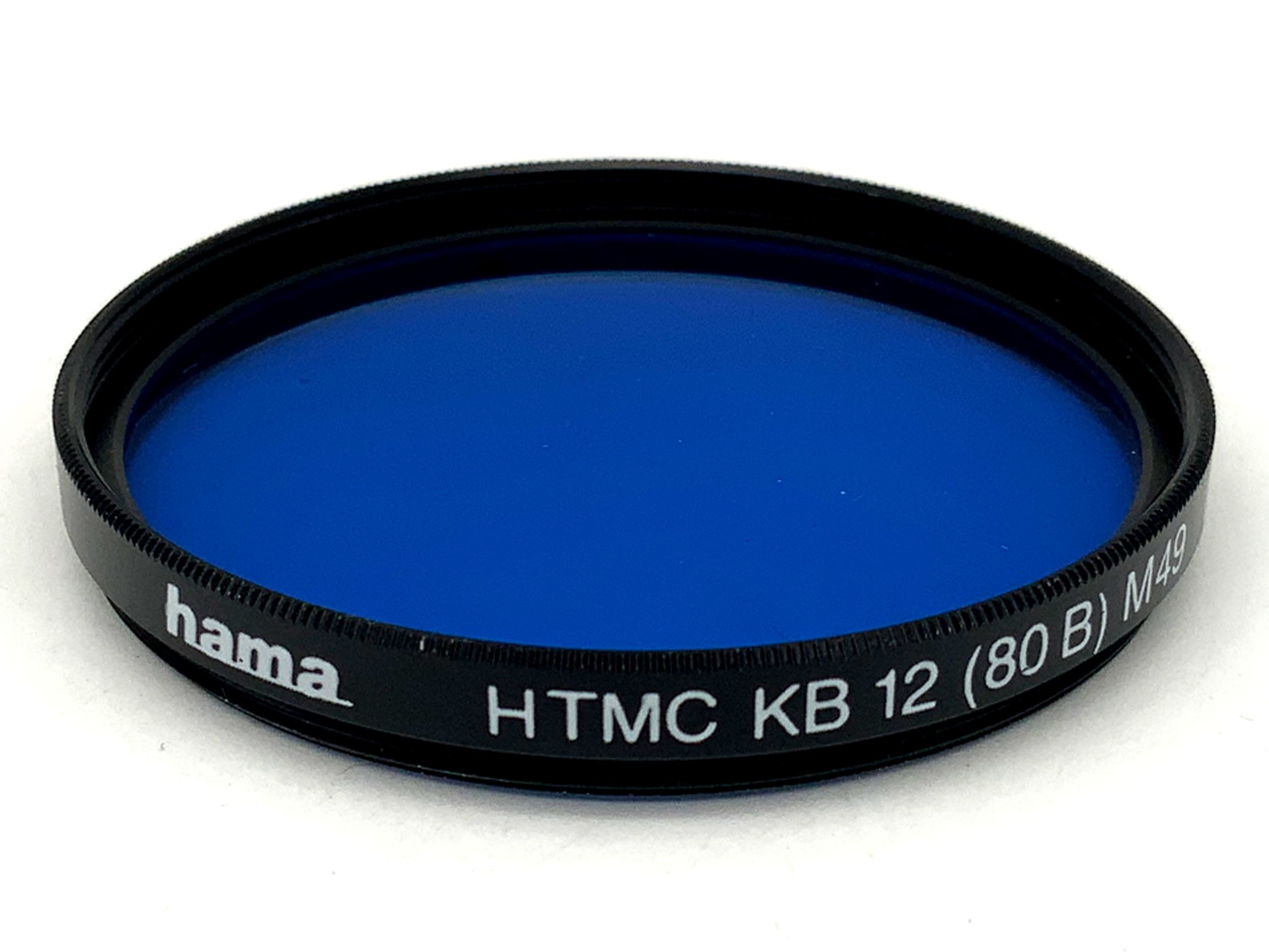 Hama Farbfilter HTMC KB 12 (80B) M49 (IV) Blau Blue Filter 49mm Kreisförmig