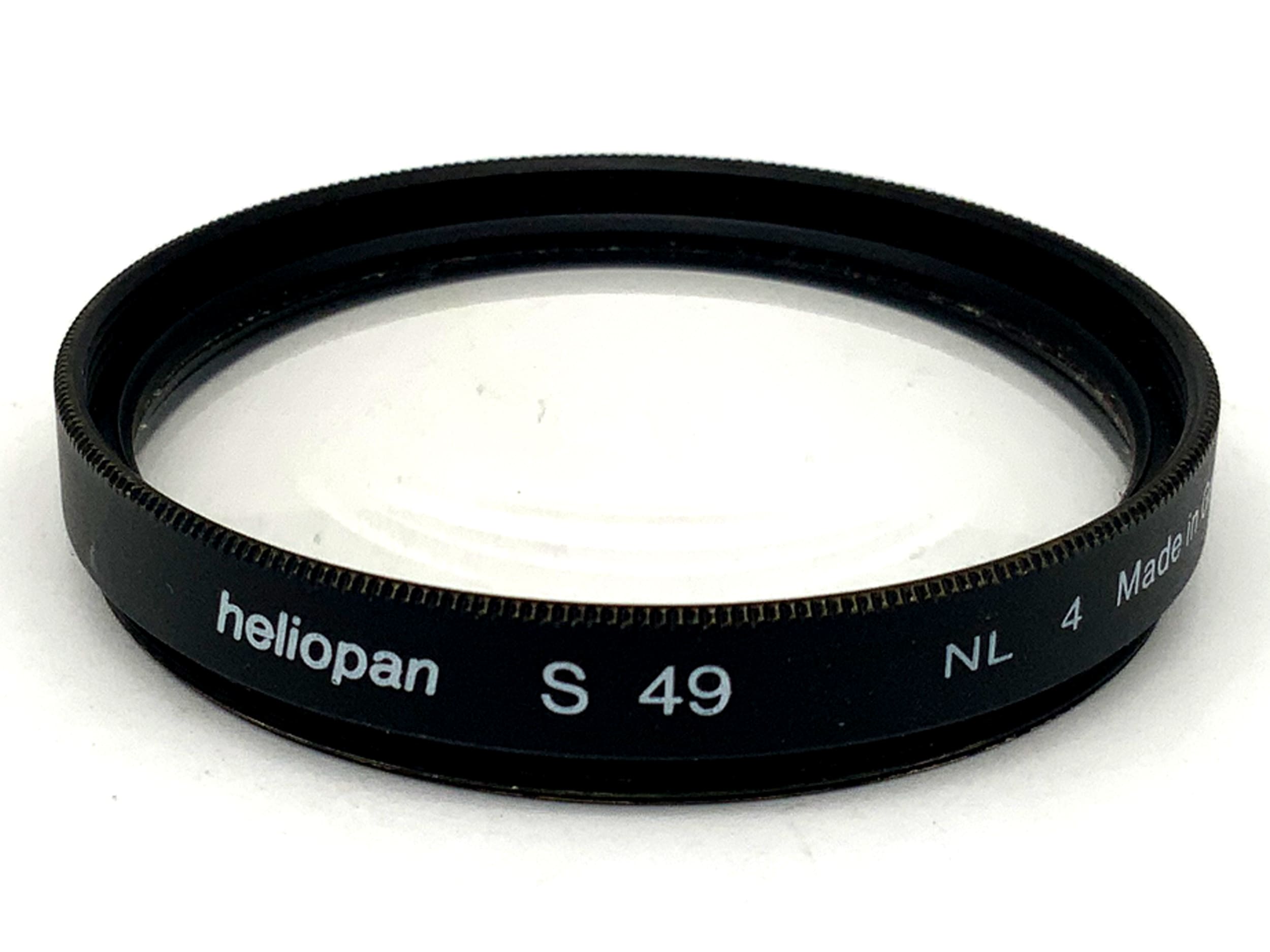 Heliopan Nahlinse S 49 NL 4 Close-Up Filter 49mm Kreisförmig Filtergewinde