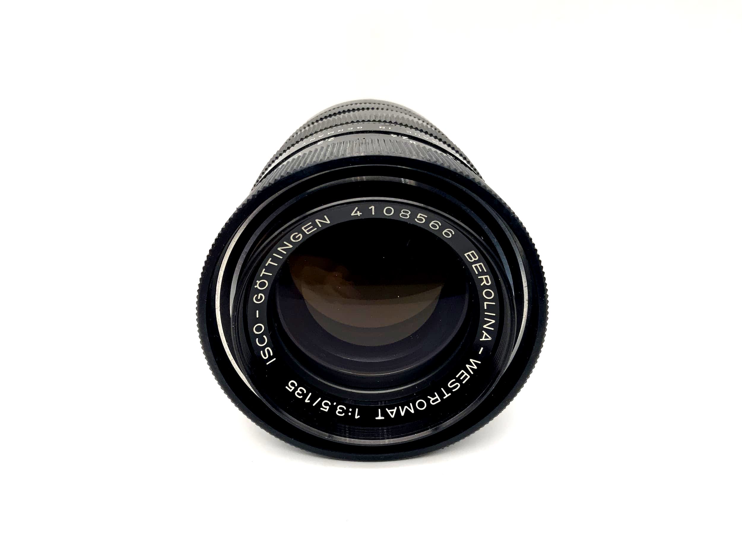 Isco Göttingen 135mm 1:3.5 Objektiv Berolina-Westromat Kamera Camera Lens (Exa)