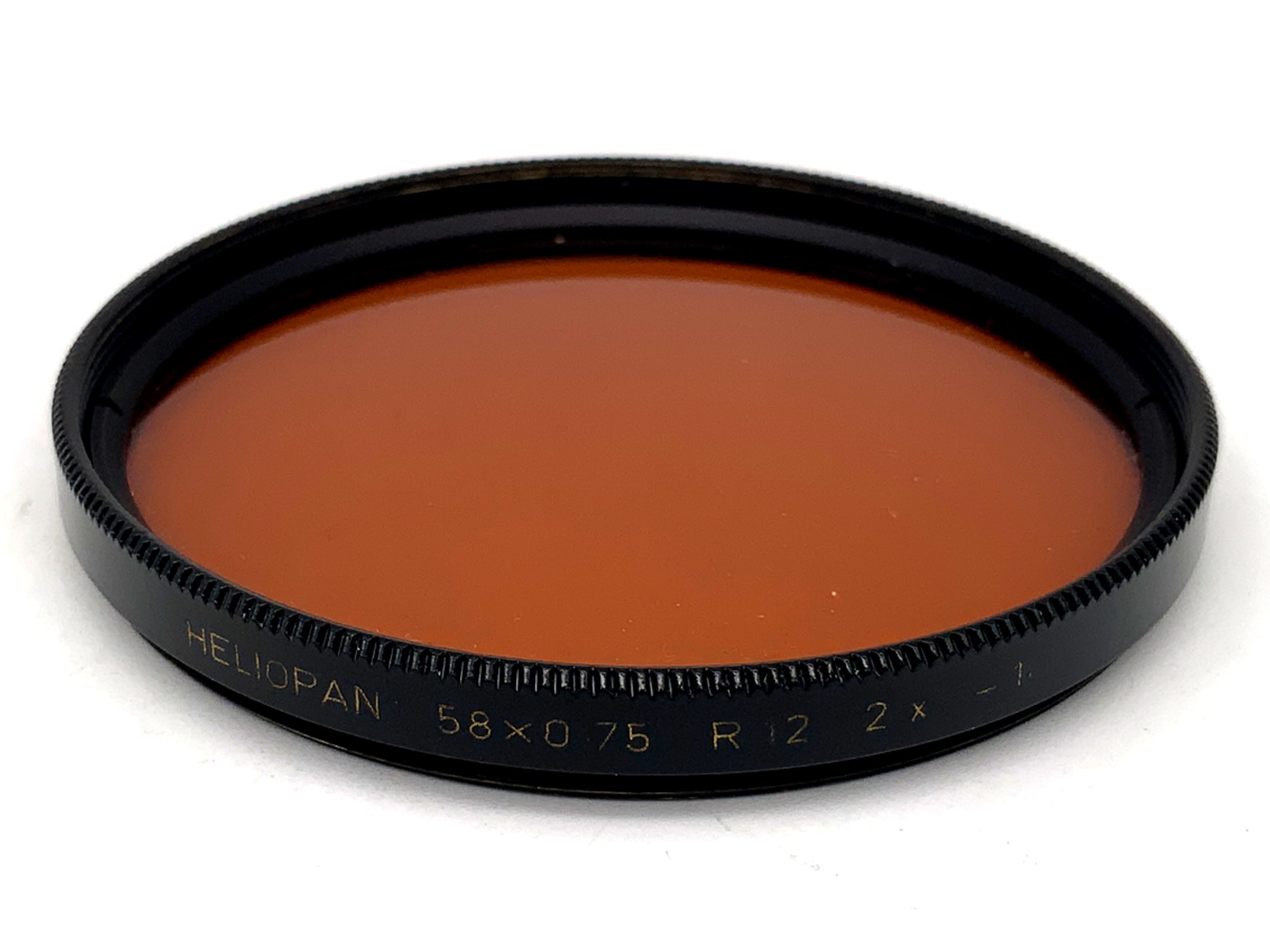 Heliopan Farbfilter 58x0,75 R12 2x -1 rot red Filter 58mm Kreisförmig