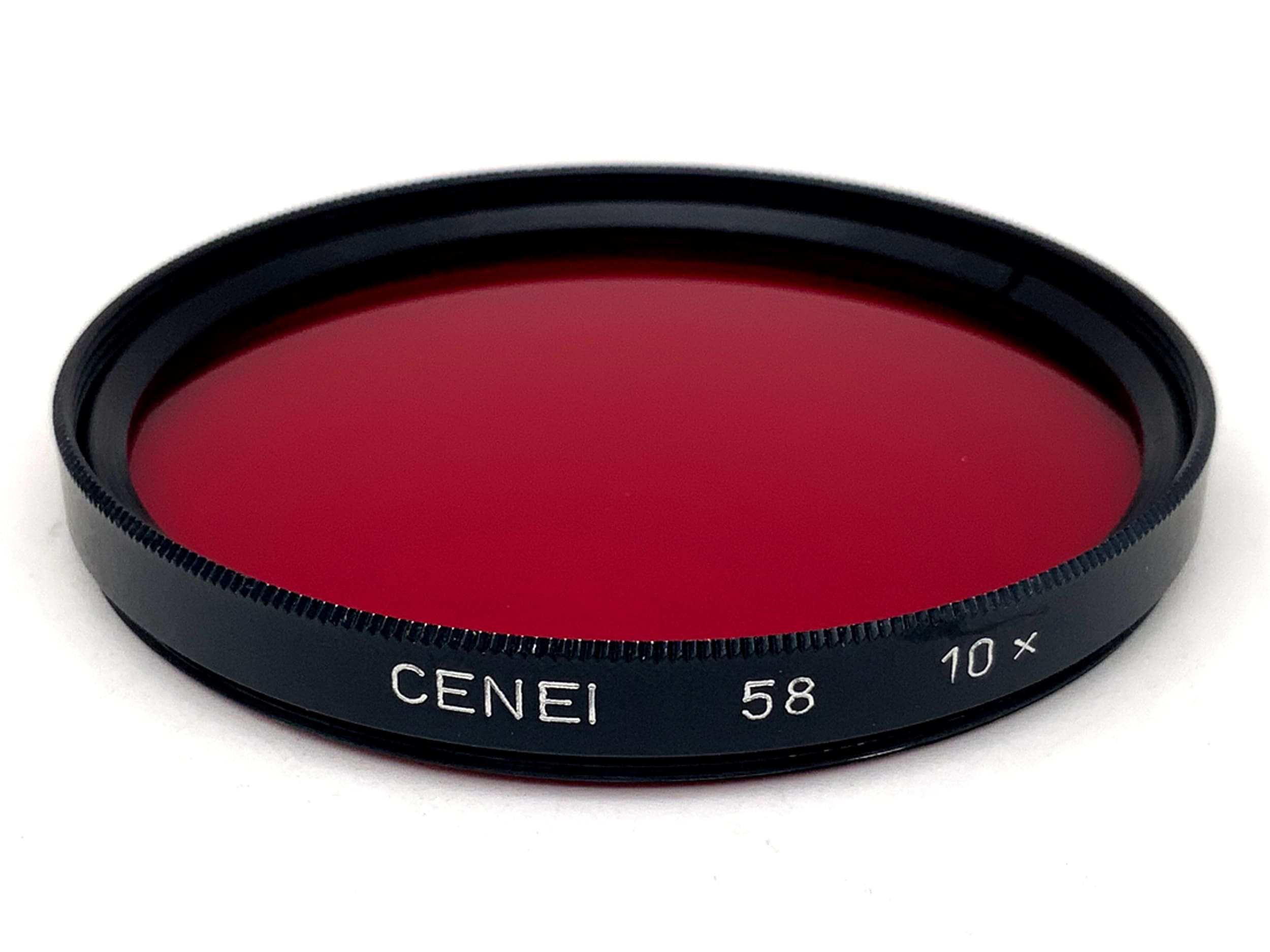 Cenei Farbfilter rot red 10x Filter 58mm Kreisförmig Filtergewinde