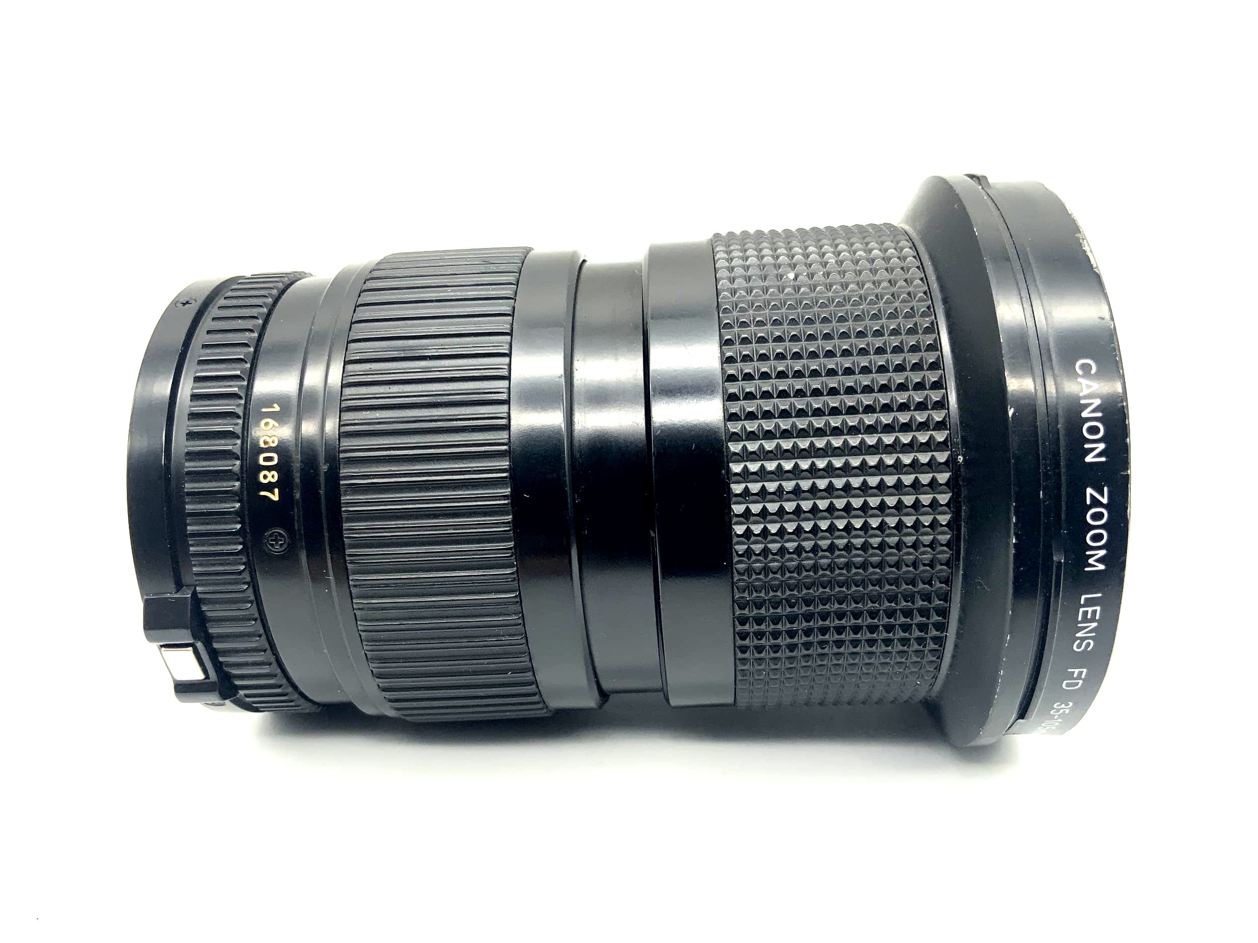 Canon 35-105mm 1:3.5 Objektiv Zoom Lens FD Macro Lens (Canon FD) Text lesen