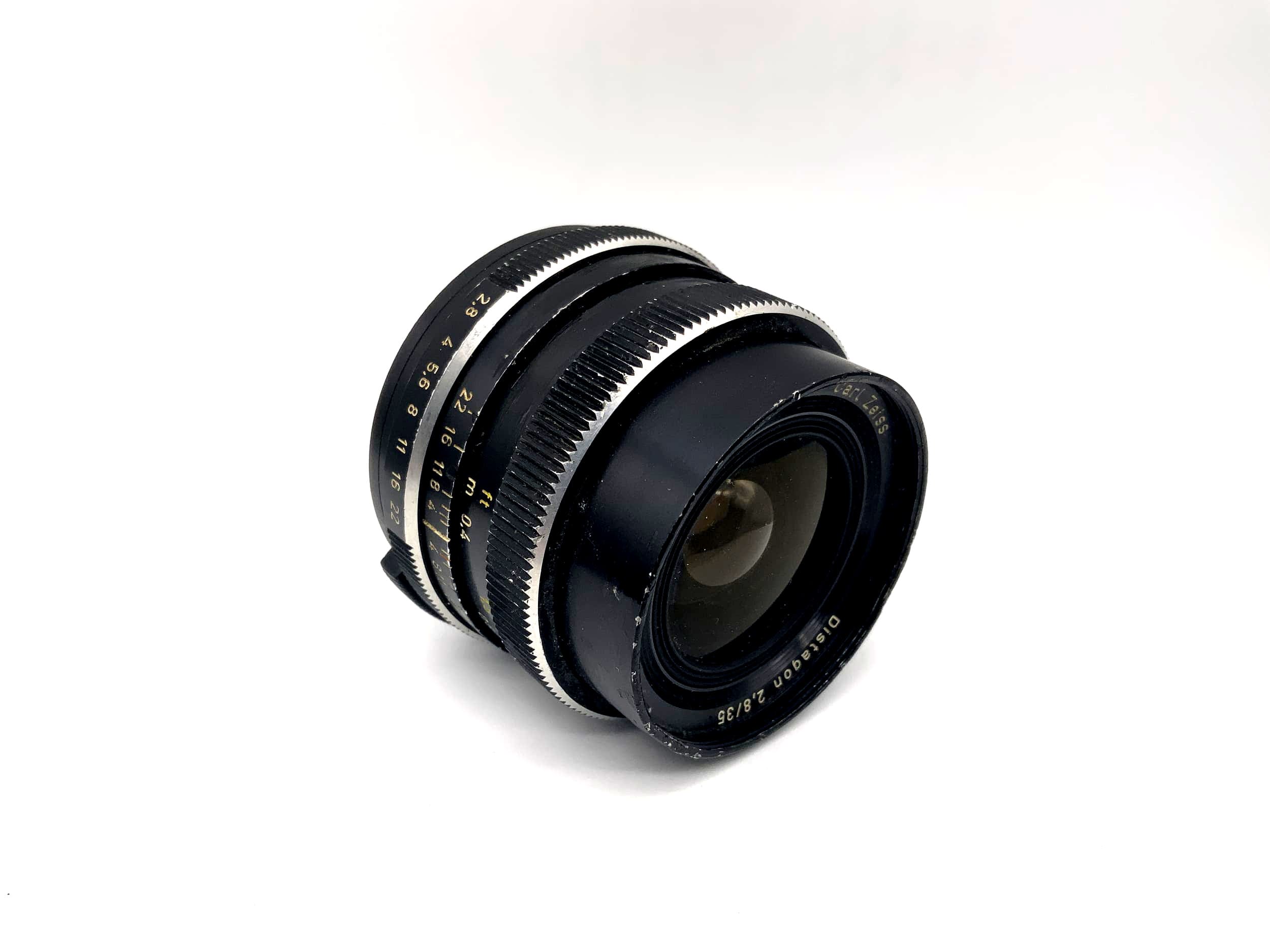 Carl Zeiss 35mm 1:2.8 Objektiv Distagon Camera Lens (Rollei QBM) Text lesen