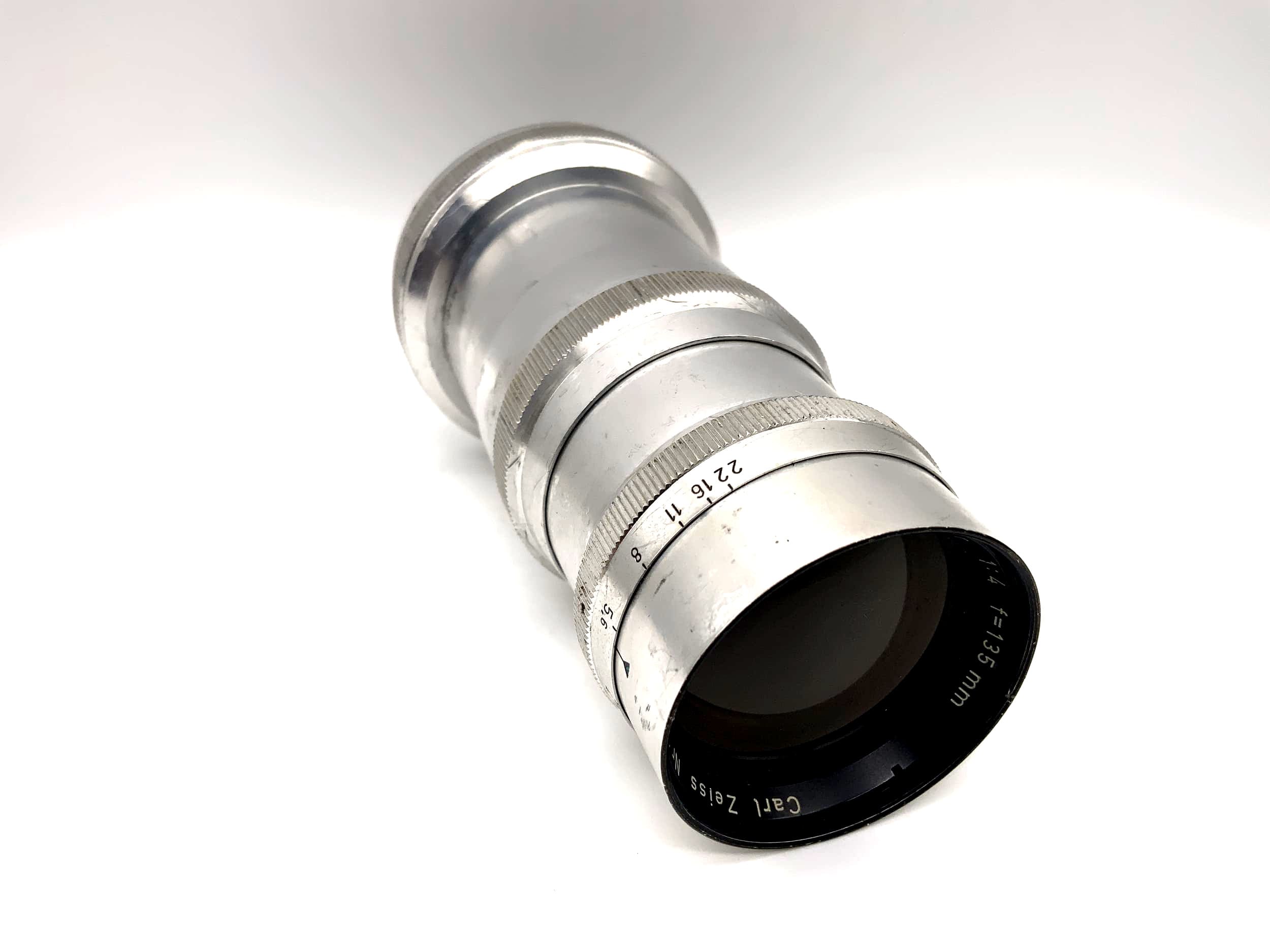 Carl Zeiss 135mm 1:4 Objektiv Sonnar Kamera Camera Lens (Contax RF) Text lesen