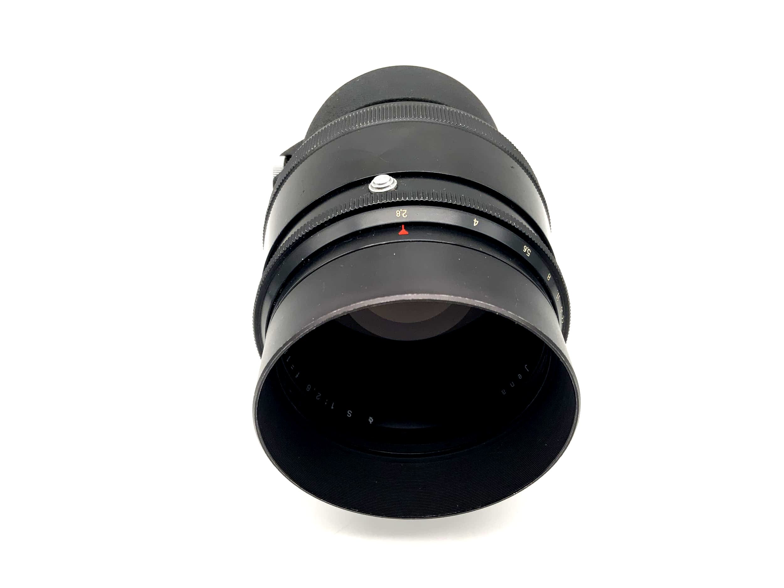 Carl Zeiss 180mm 1:2.8 Objektiv Sonnar aus Jena Lens (Praktina) Text lesen