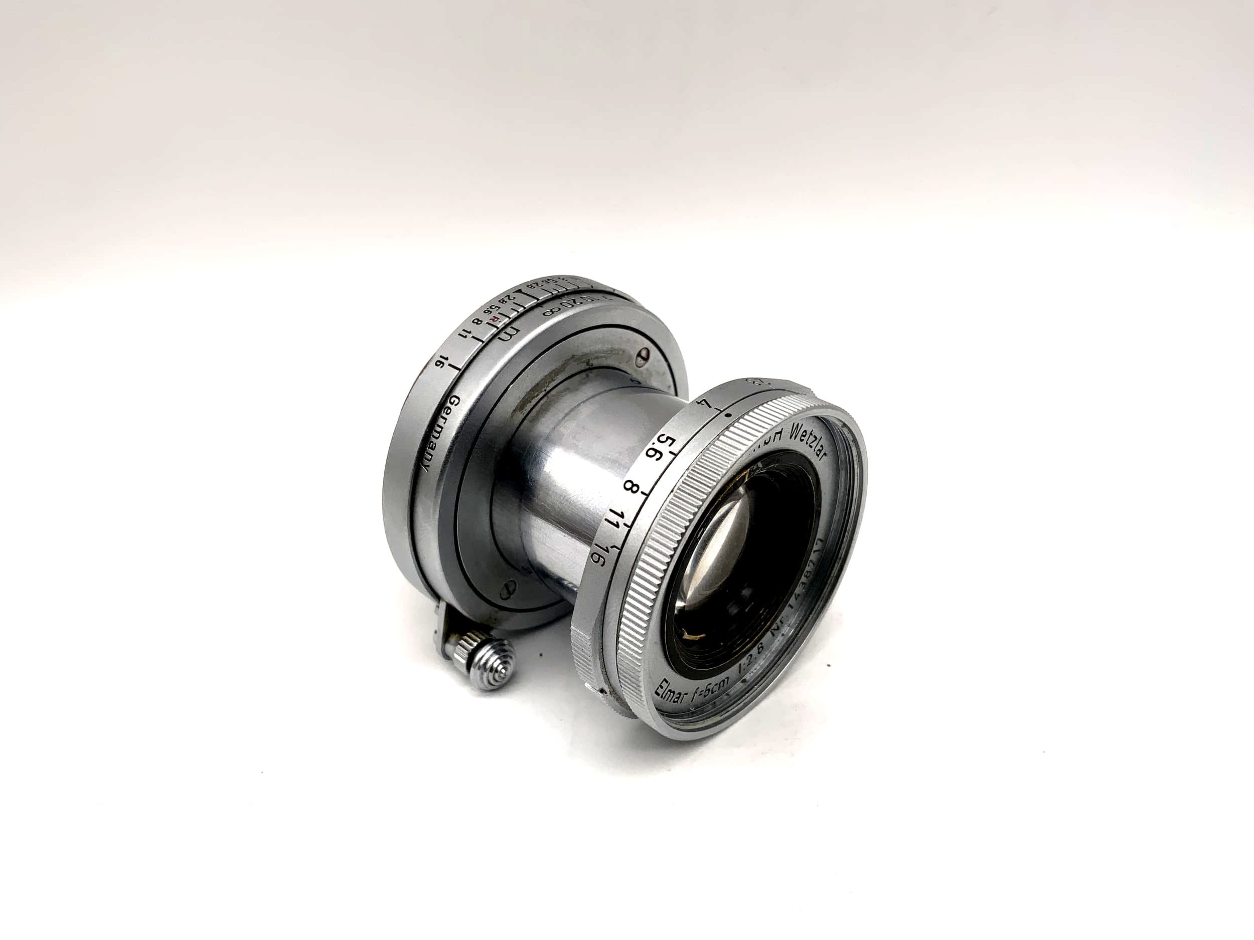 Leitz Wetzlar 5cm 1:2.8 Objektiv L39 50mm von 1956 Nr.1438717 für Leica (M39)