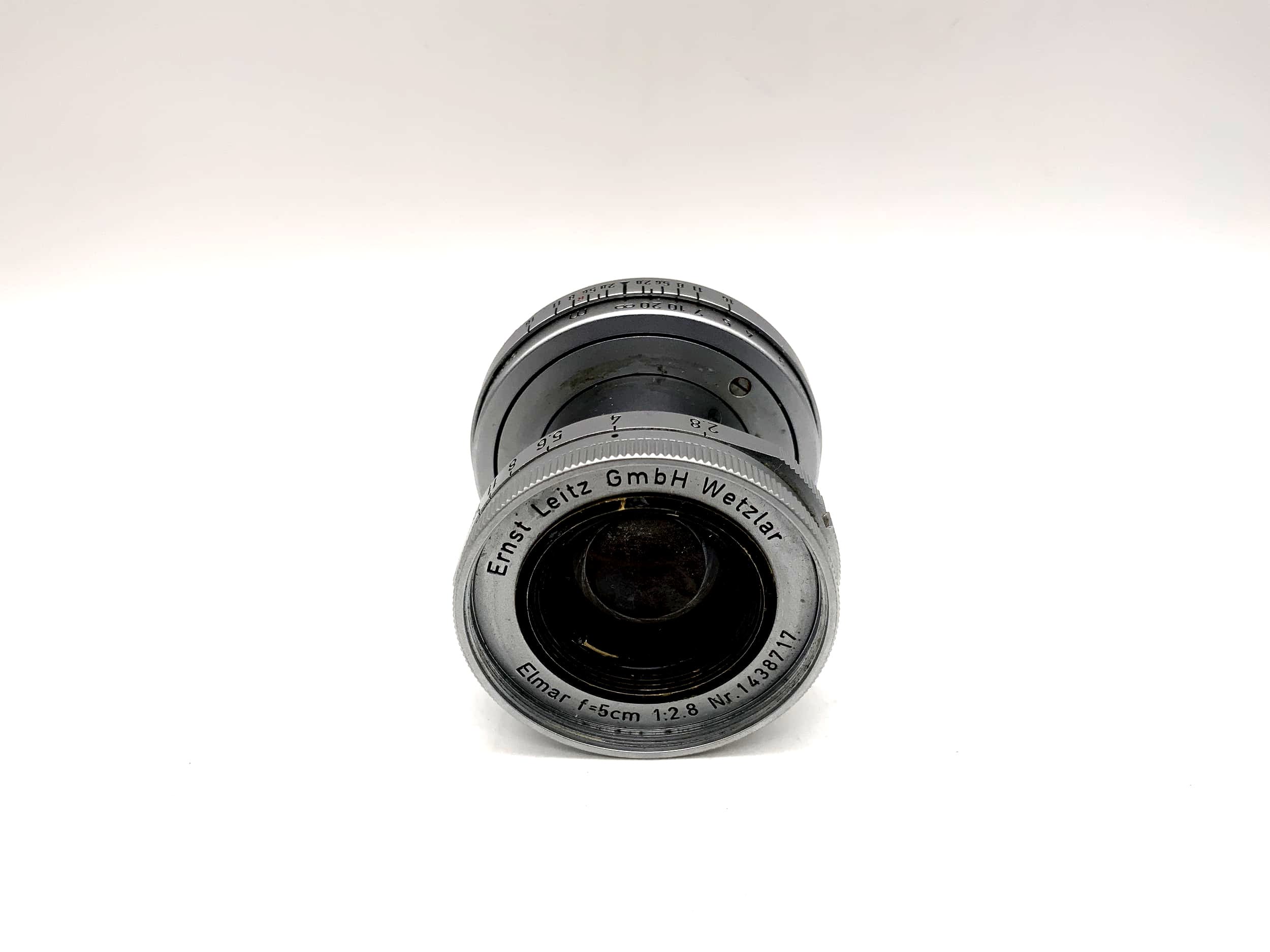 Leitz Wetzlar 5cm 1:2.8 Objektiv L39 50mm von 1956 Nr.1438717 für Leica (M39)