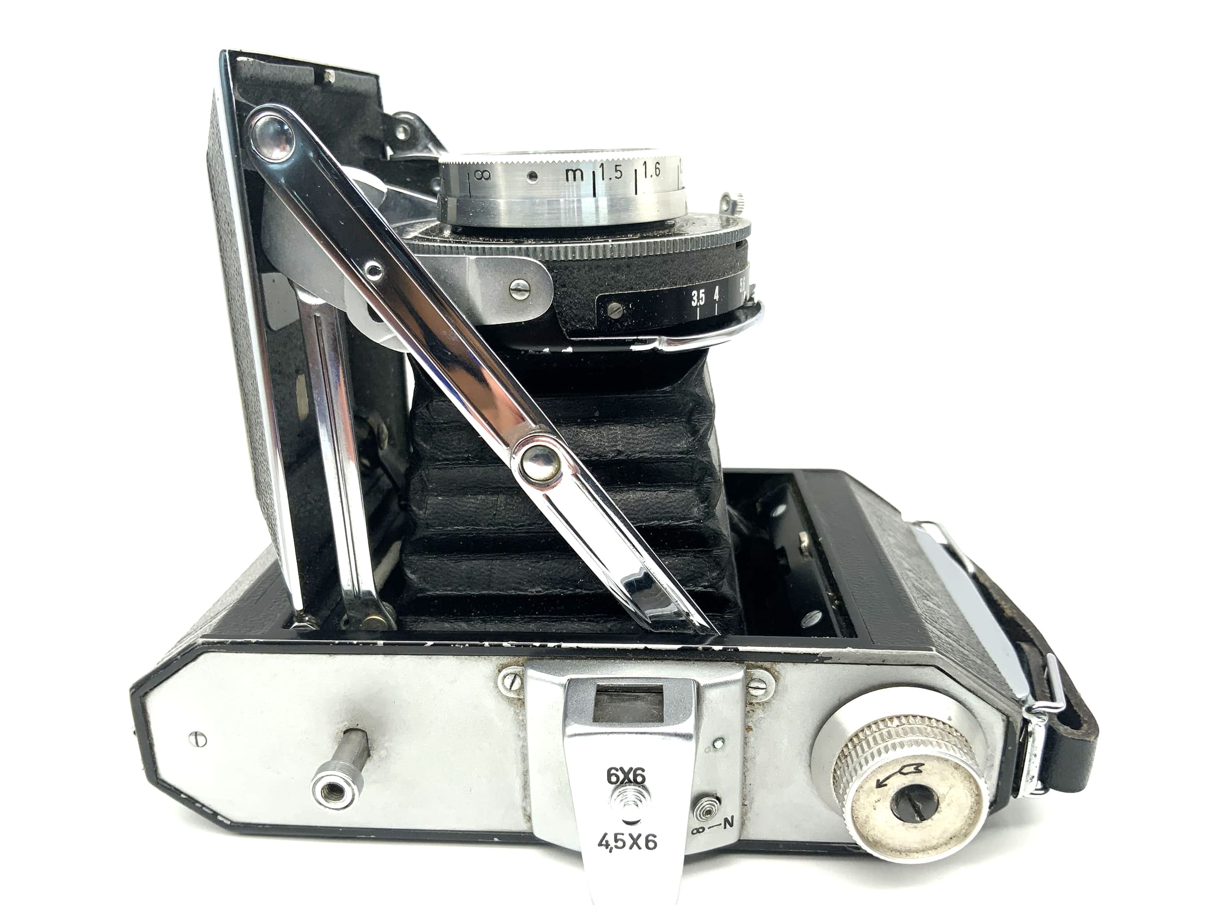 Rheinmetall Weltax Klappkamera mit Meyer Optik Trioplan 1:3.5 75mm red V Tempor