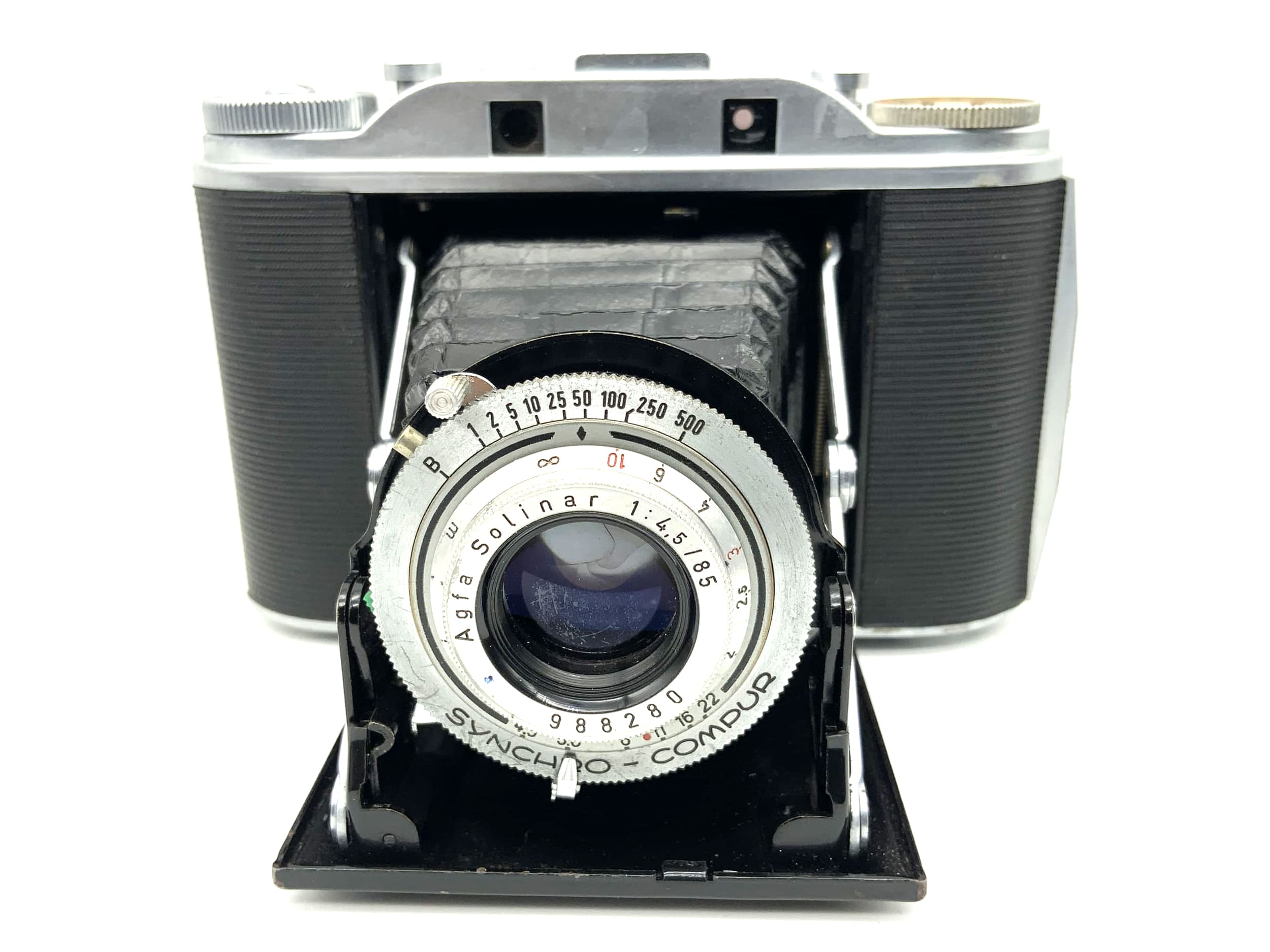 Agfa Isolette III Klappkamera mit Solinar 1:4.5 85mm 3 Synchro-Compur