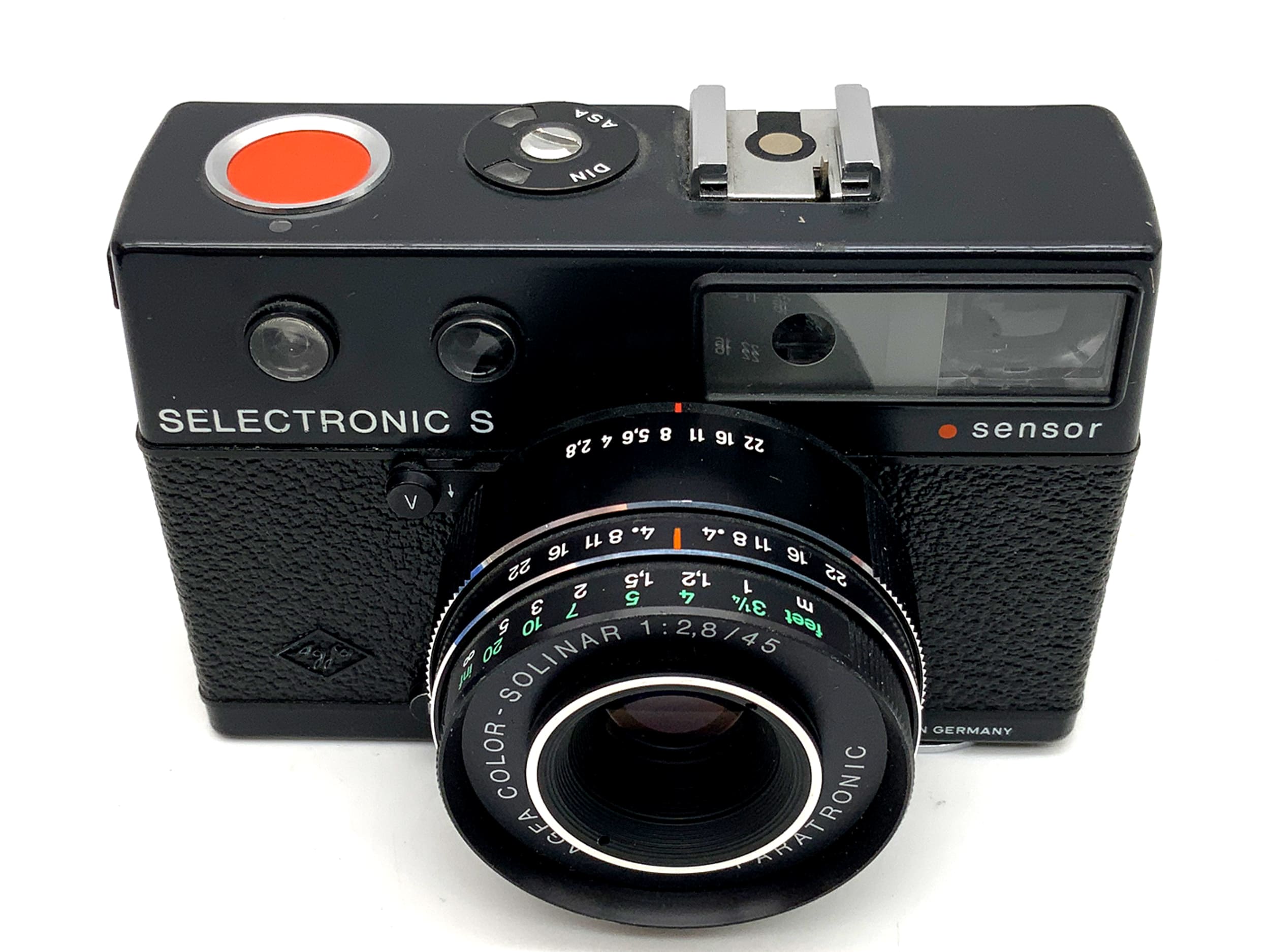 Agfa Selectronic S Sucherkamera mit Color Solinar 1:2.8/45 Sensor Paratronic