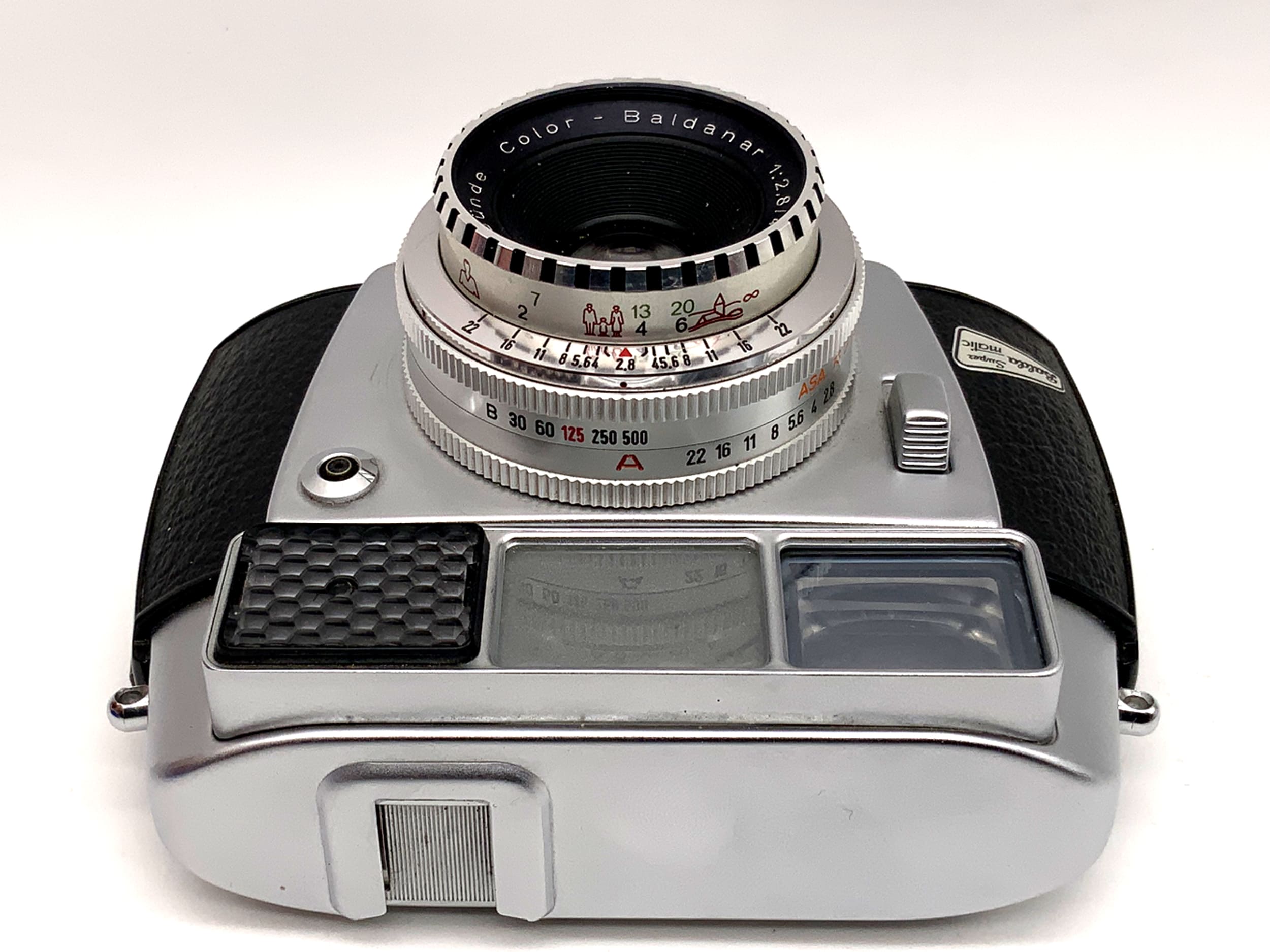 Balda Super matic Sucherkamera mit Color-Baldanar 1:2.8/45 !Beli defekt!