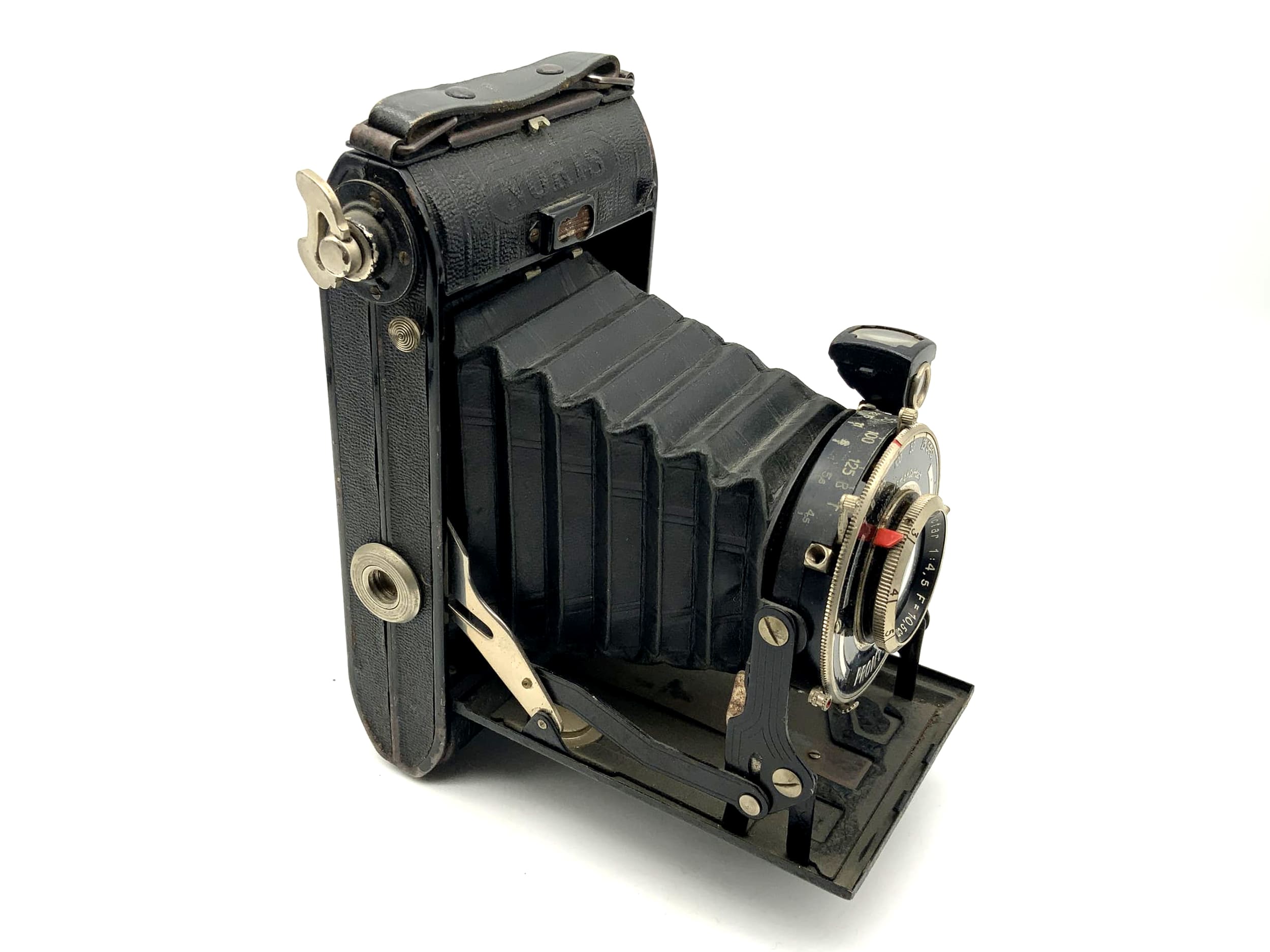 Noris Prontor Klappkamera mit Victar 1:4.5 10,5cm Ludwig-Dresden