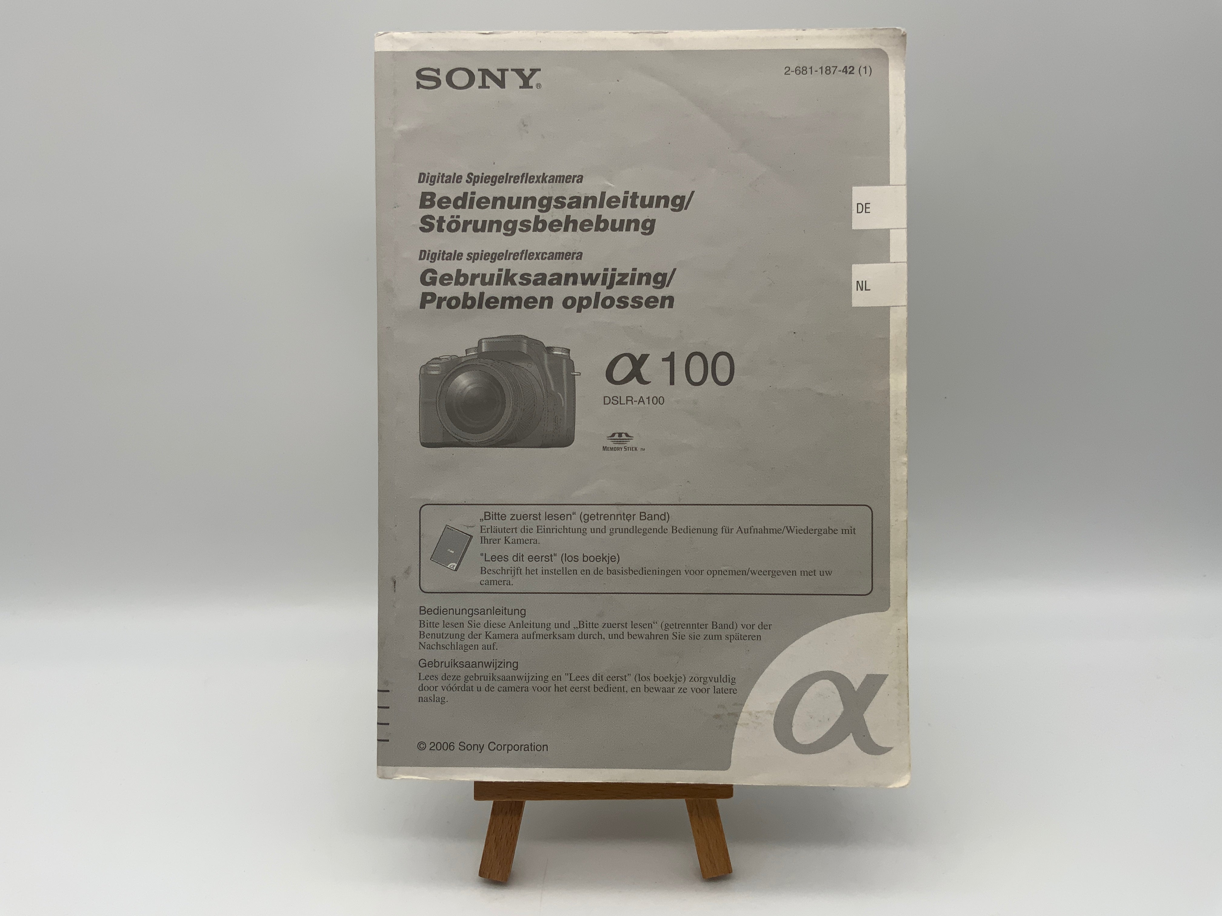 Sony alpha 100 DSLR-A 100 Bedienungsanleitung Deutsch