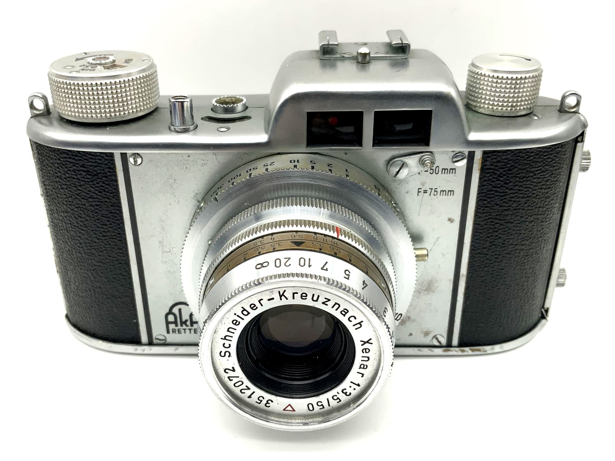 Aka Akarette Sucherkamera mit Schneider-Kreuznach Xenar 1:3.5/50 Prontor-S