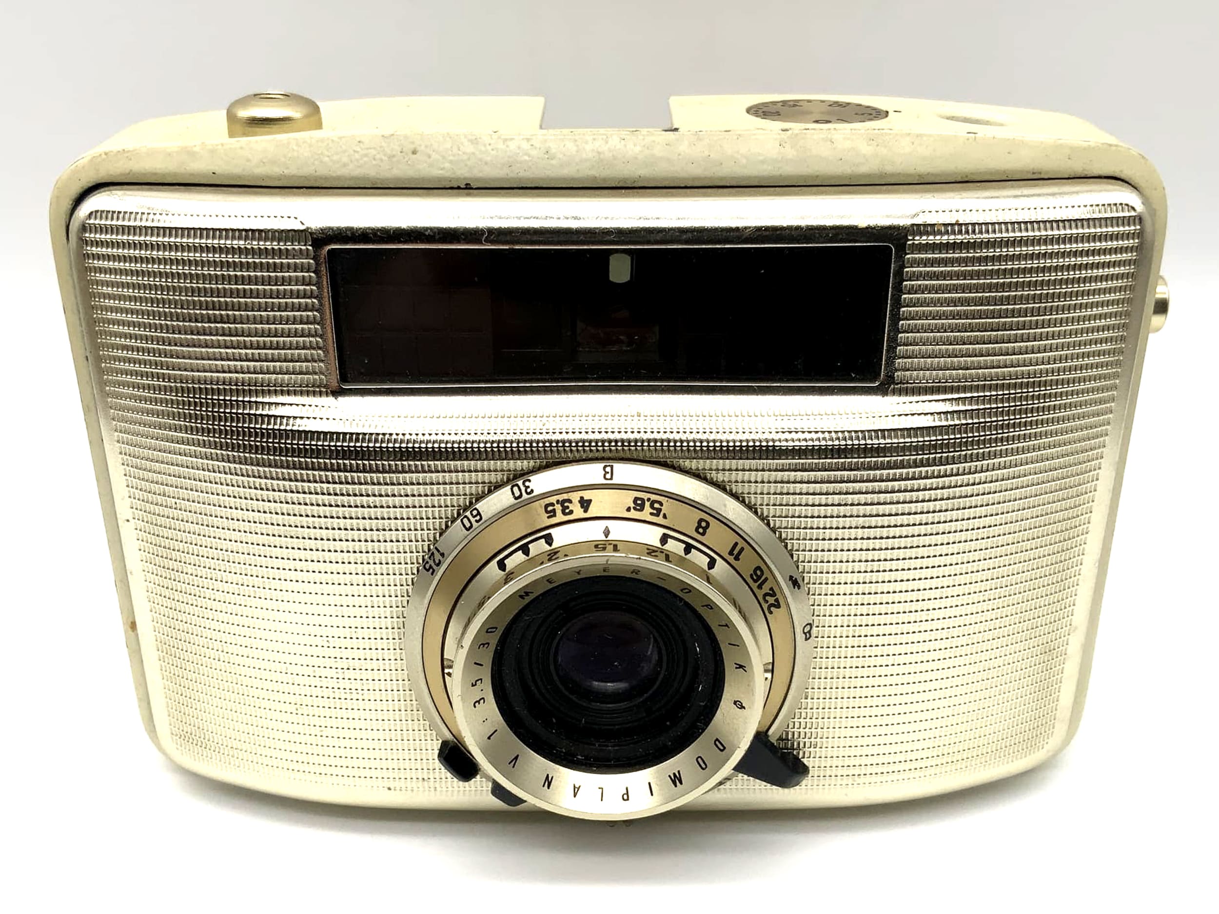 Pentacon Penti II Sucherkamera mit Meyer Optik Domiplan V 1:3.5/30 gold/bege