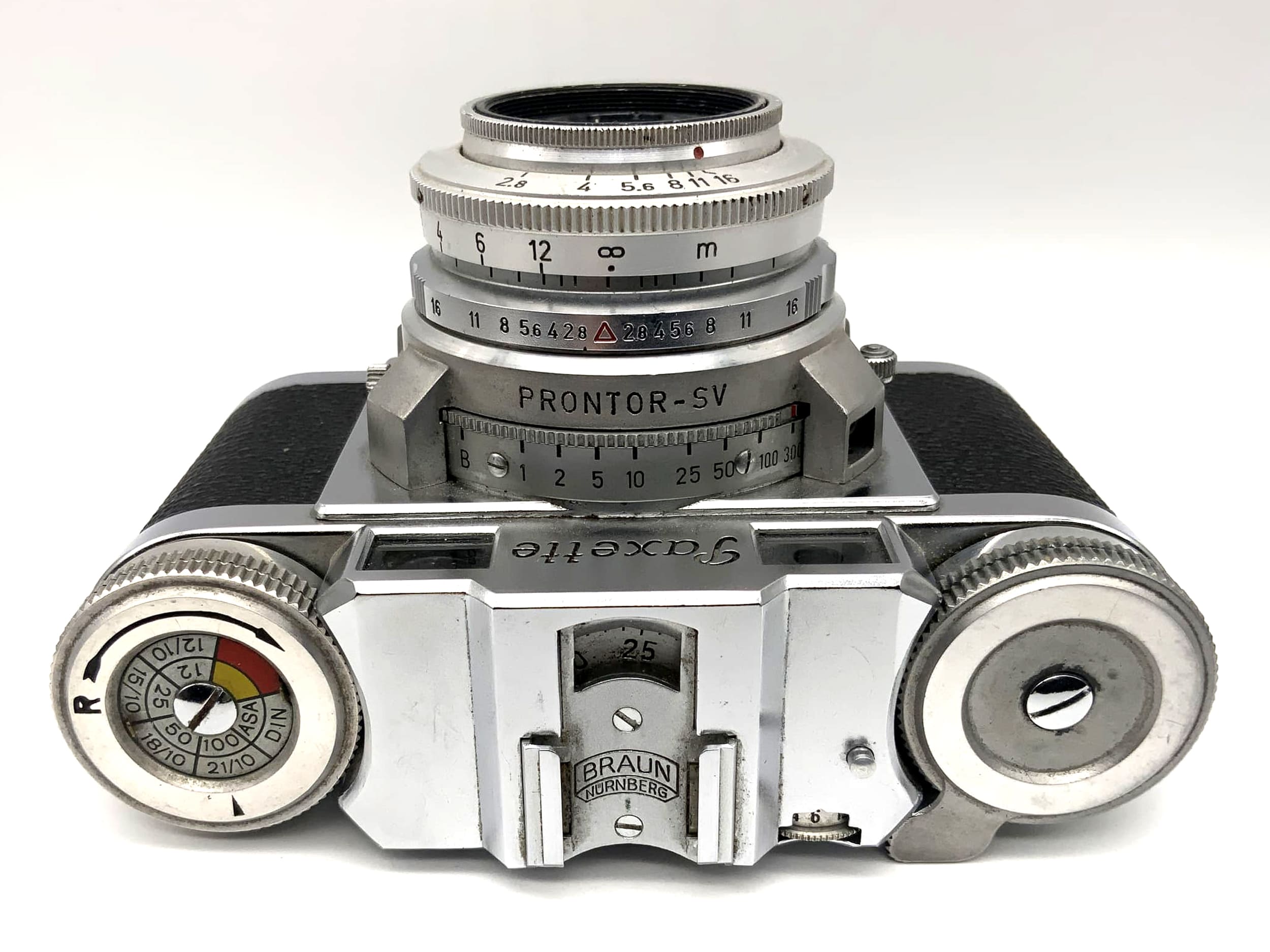 Braun Paxette Sucherkamera + Steinheil München Cassarit 1:2.8 f=45mm Prontor-SV