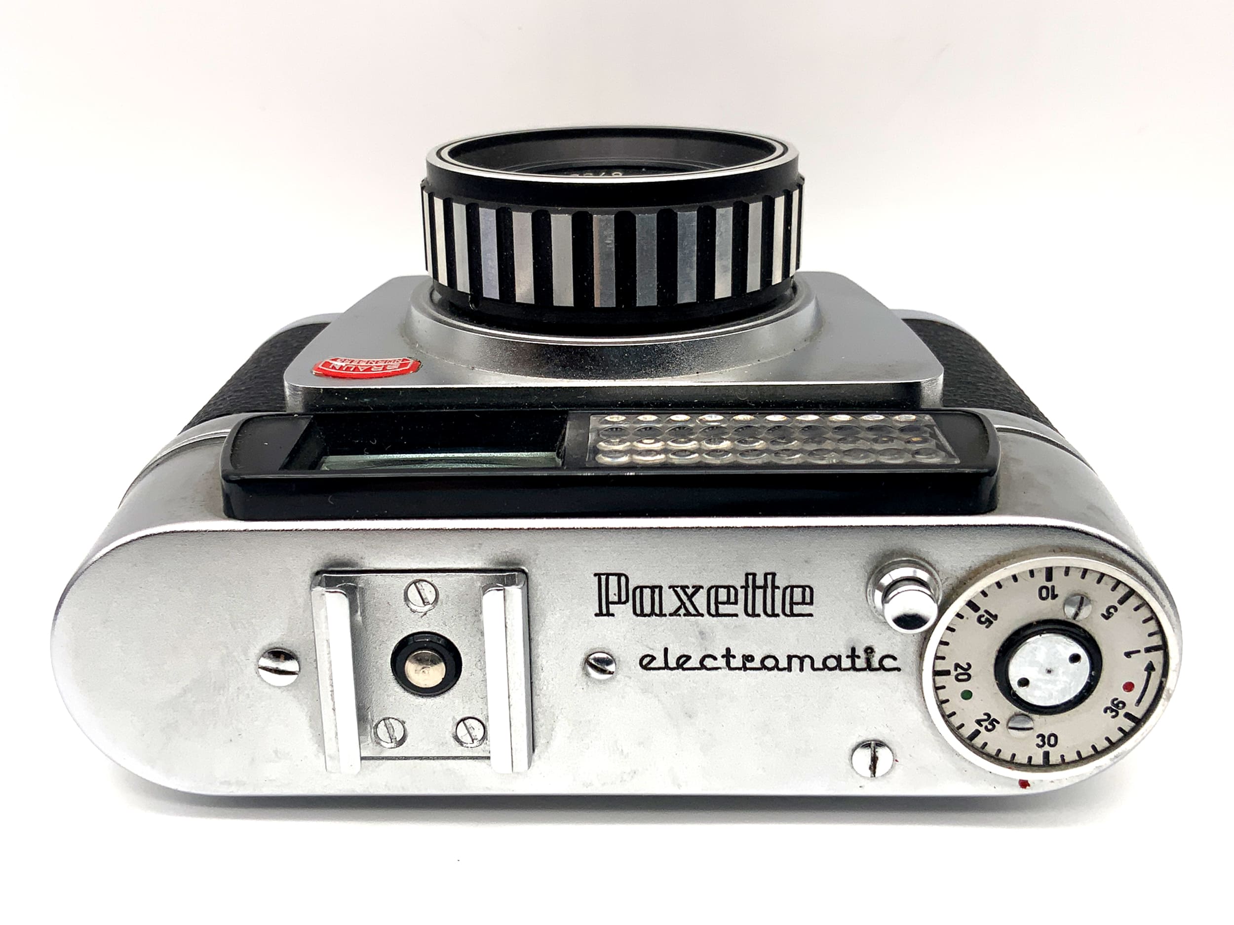 Braun Paxette electromatic Sucherkamera mit Ennagon f=40mm Analogkamera