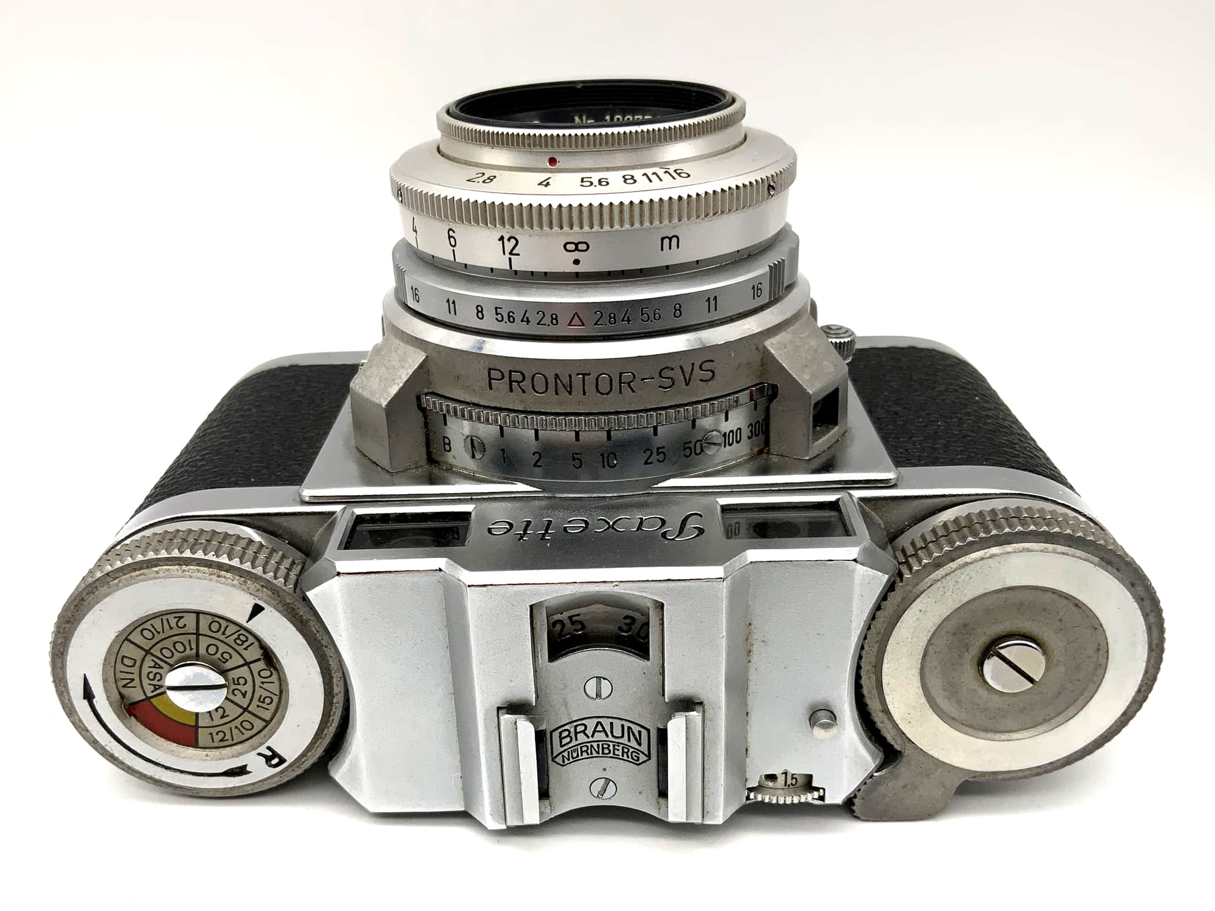 Braun Paxette mit Steinheil München Cassarit 1:2.8 f=45mm Prontor-SVS schwarz