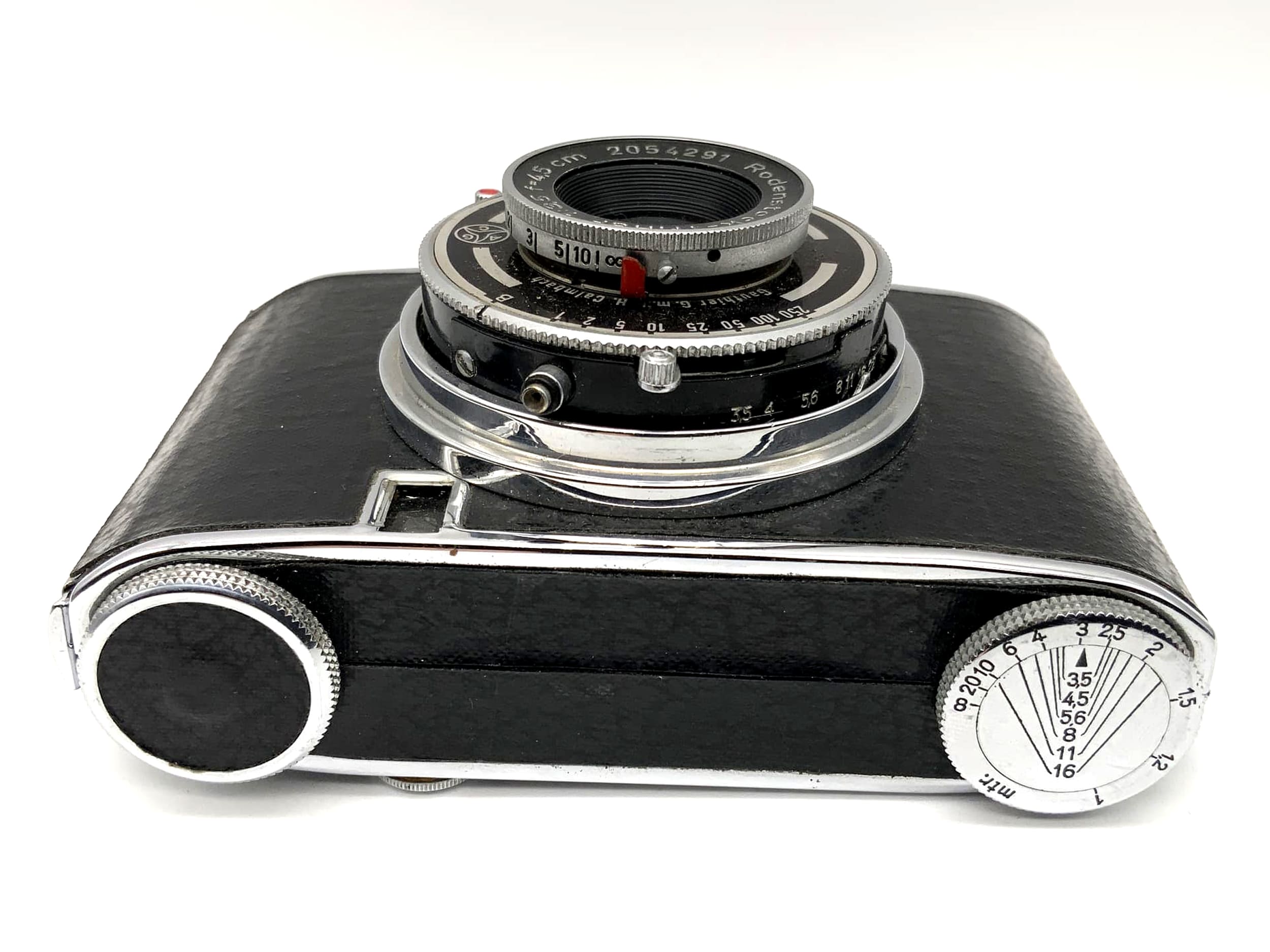 Ising Puck Sucherkamera mit Rodenstock-Trinar 1:3.5 f=4,5cm 3x4 Prontor II