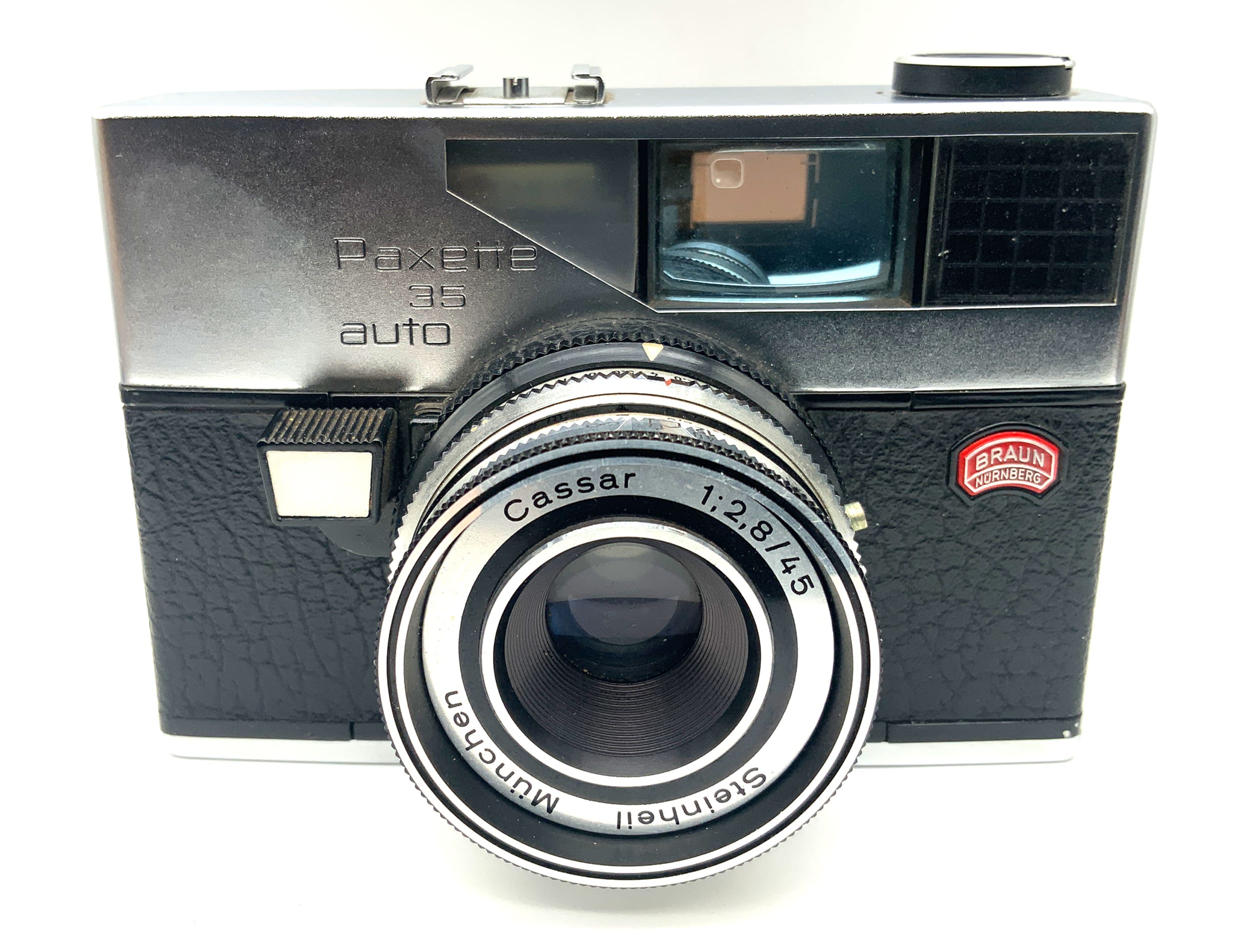 Braun Paxette 35 auto Sucherkamera Steinheil Cassar 1:2.8/45 Prontor-Matic 125