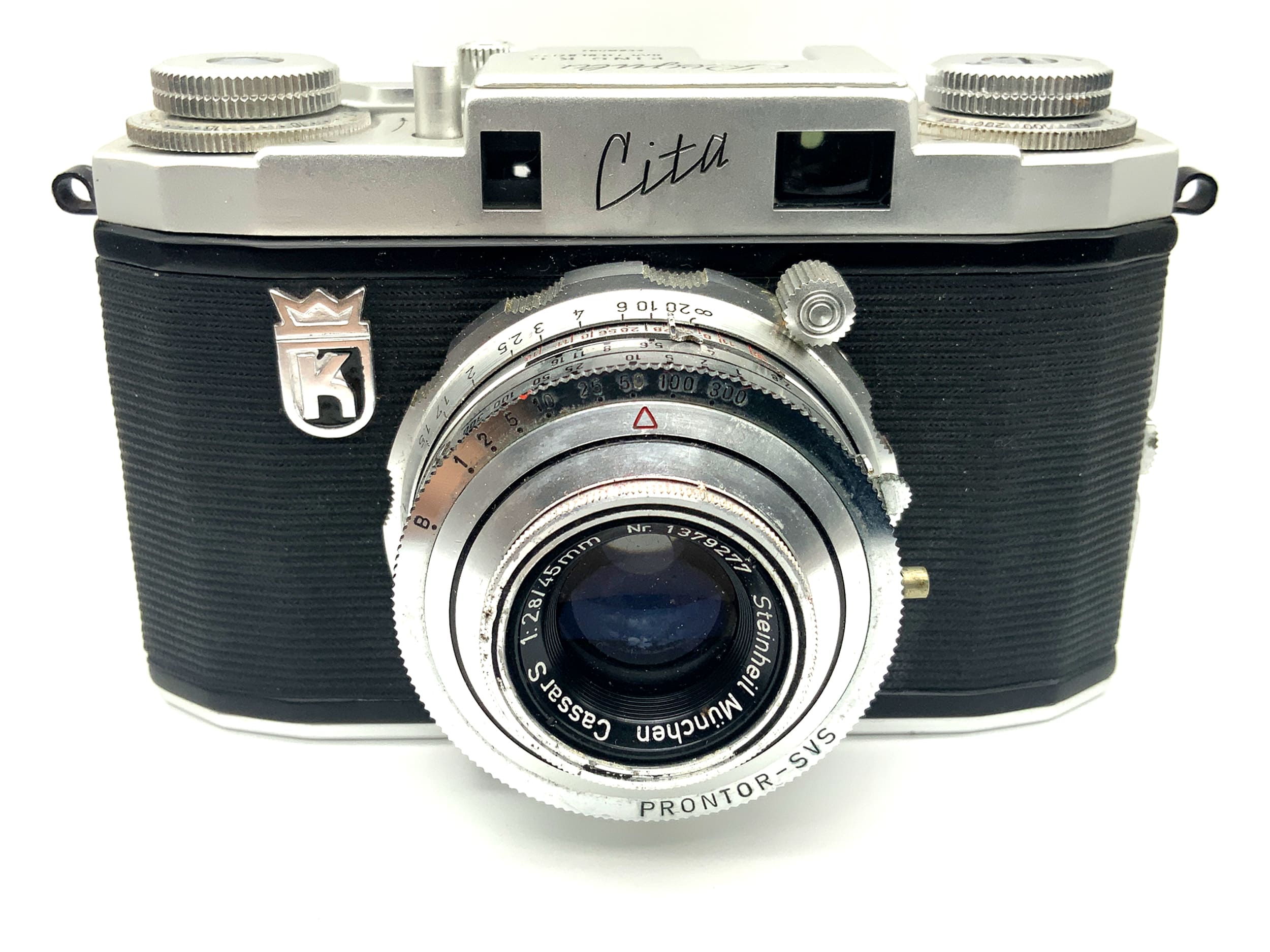 King KG Regula Cita Sucherkamera mit Steinheil Cassar S 1:2.8/45mm Prontor-SVS