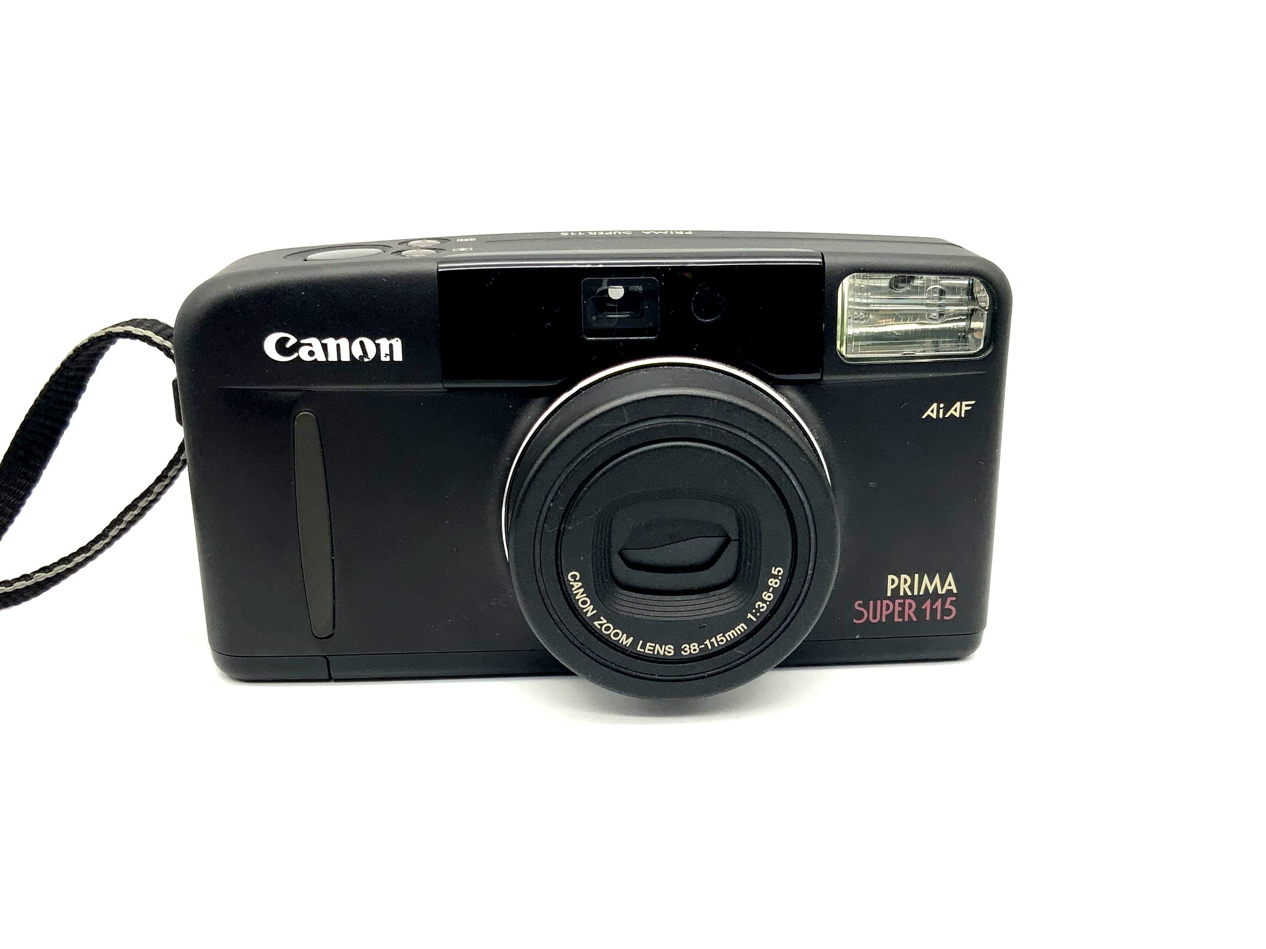 Canon Prima Super 115 Point&Shoot mit Zoom Lens 38-115mm 1:3.6-8.5 Ai AF schwarz