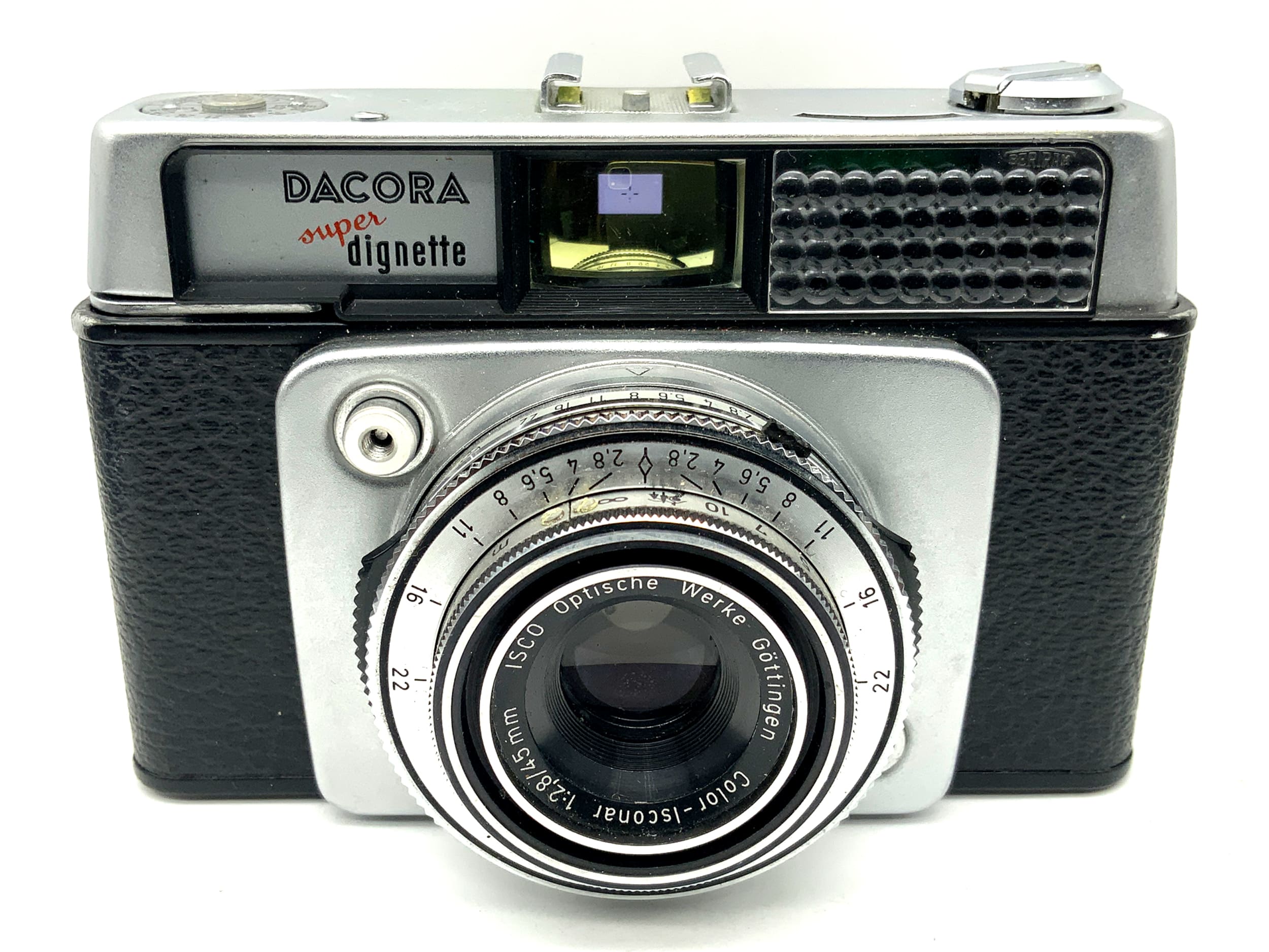 Dacora super dignette Sucherkamera mit Color-Isconar 1:2.8/45 Prontor 250 LK
