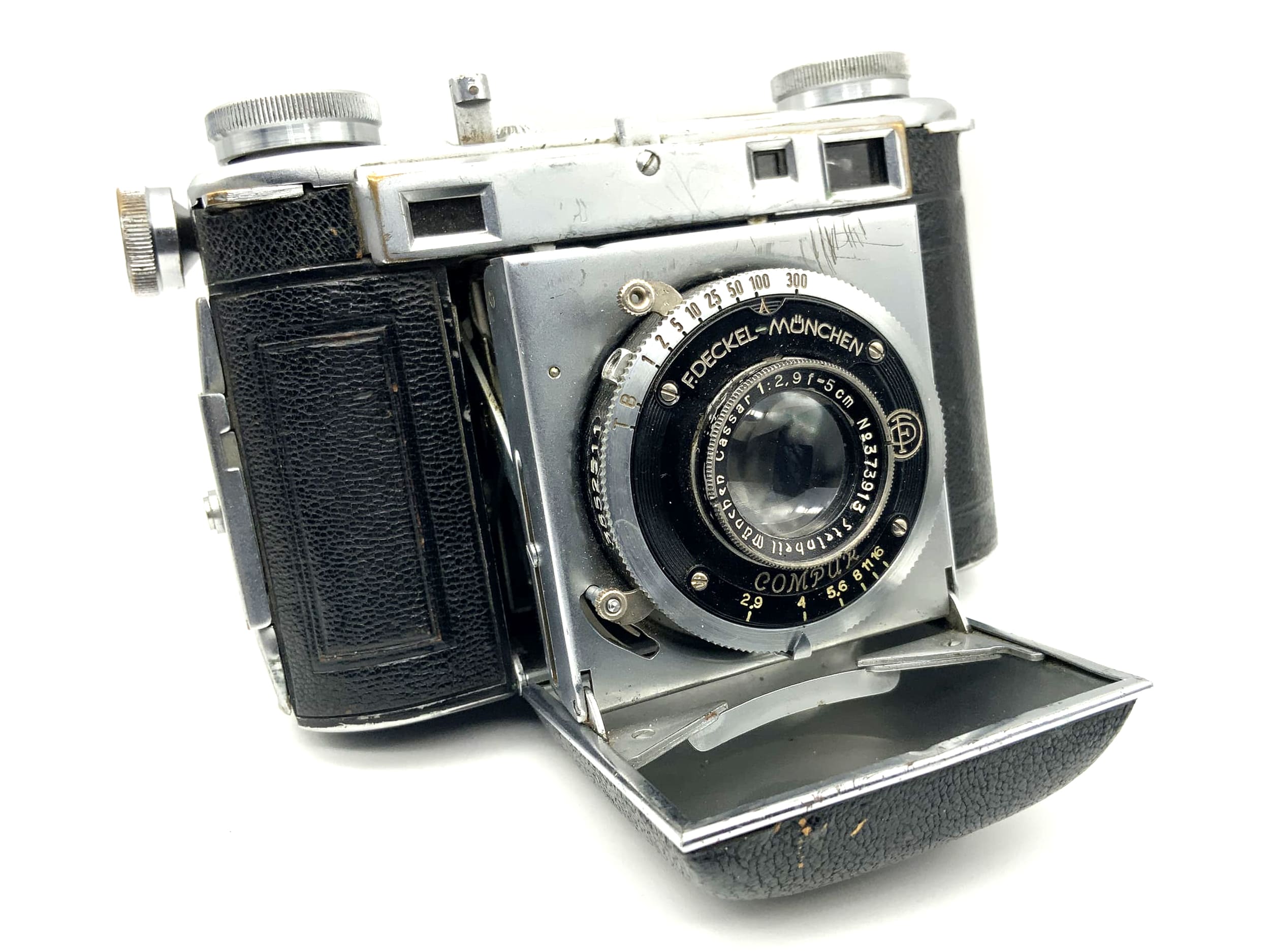 Certo Super Dollina Sucherkamera mit Cassar 1:2.9 f=5cm Compur Klappkamera