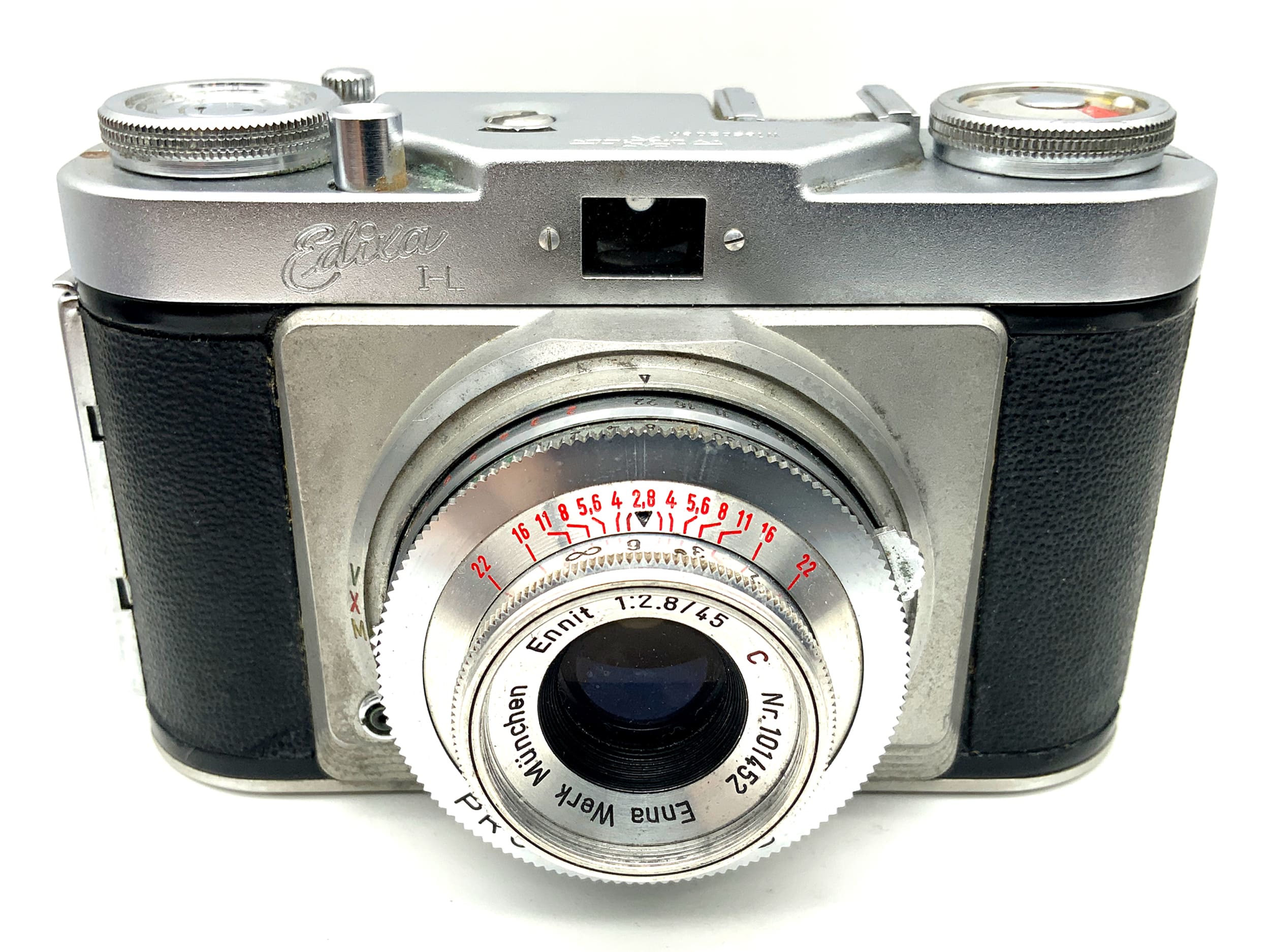 Wirgin Edixa I-L Sucherkamera mit Ennit 1:2.8/45 red C Prontor-SVS