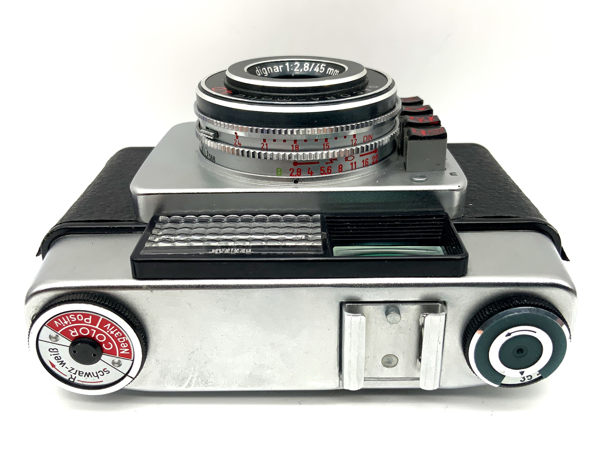 Dacora Matic 4D Sucherkamera mit dignar 1:2.8/45mm Prontor-Lux Analogkamera