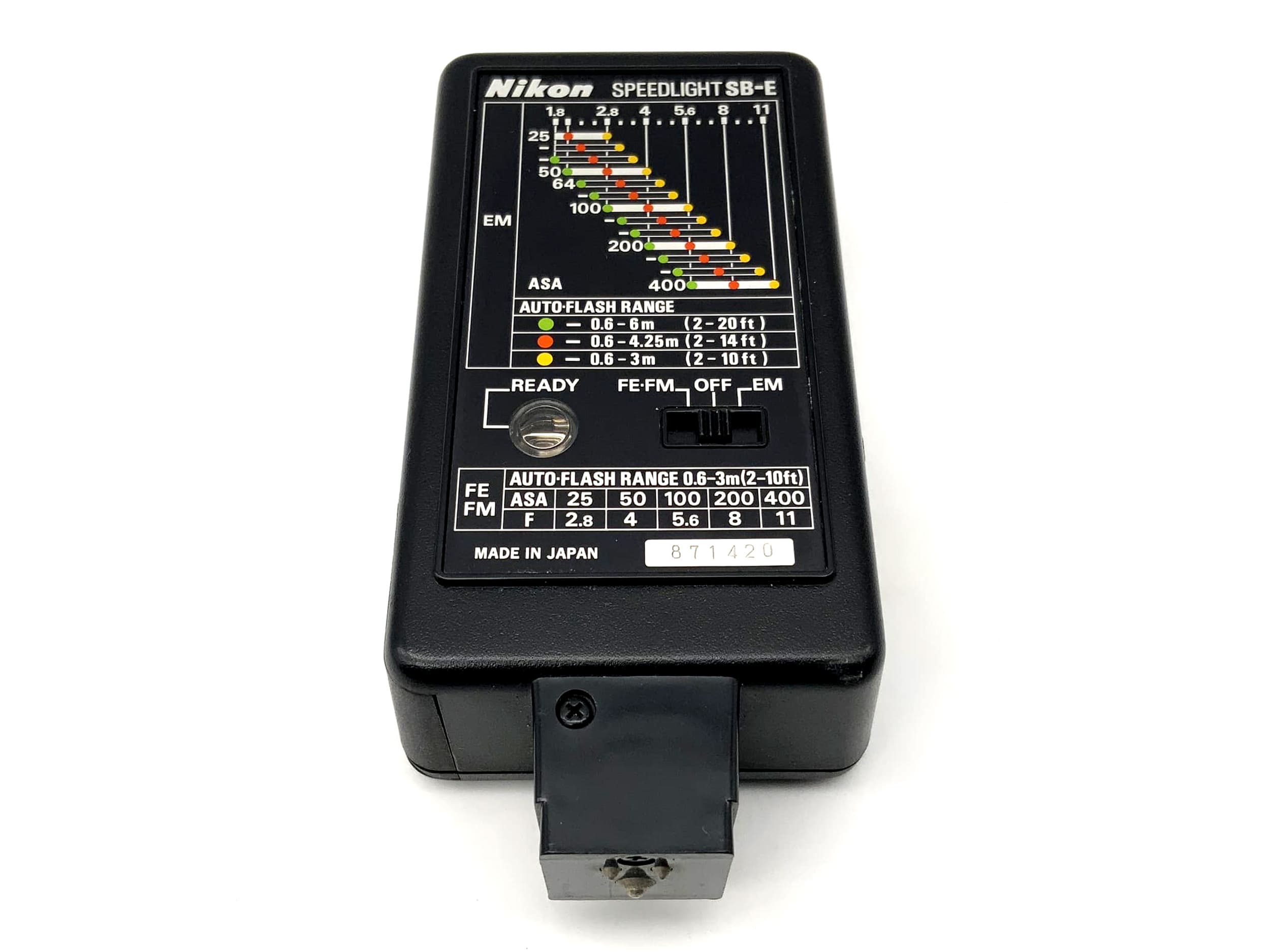 Nikon Speedlight SB-E Blitzgerät für Nikon FE, FM, EM Kamera Blitz Flash