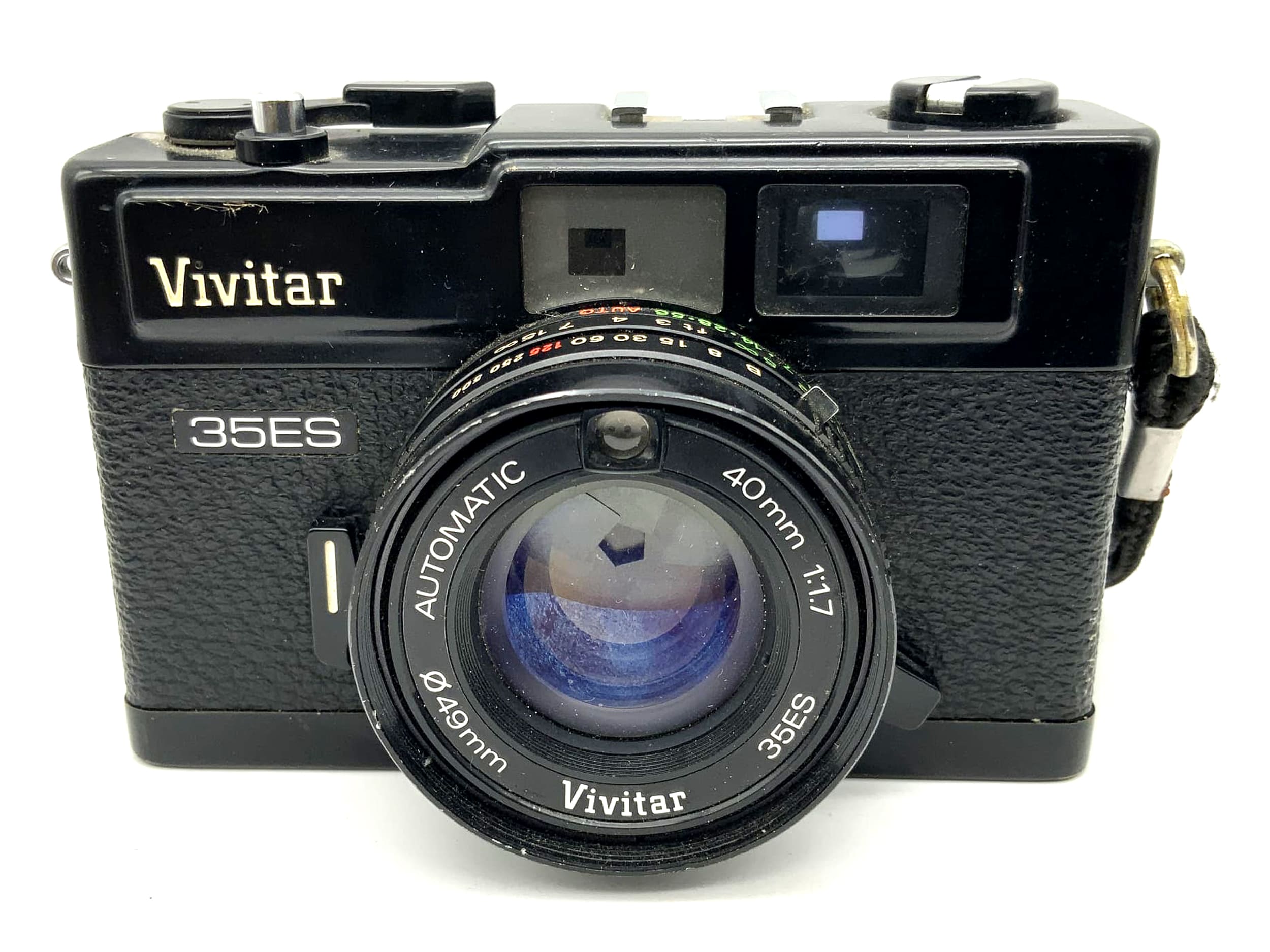 Vivitar 35ES Sucherkamera mit Automatic 40mm 1:1.7 Analogkamera schwarz