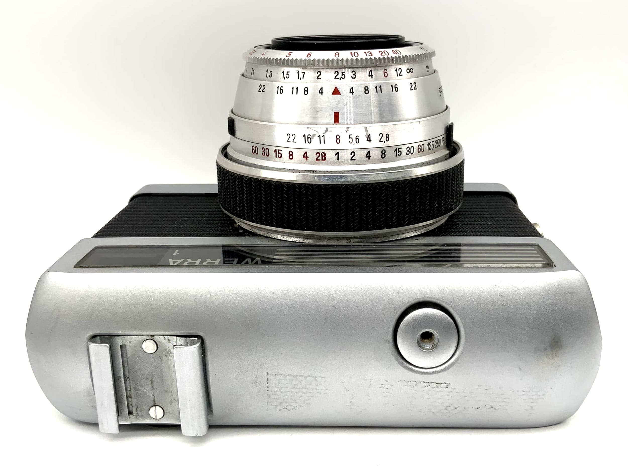 Carl Zeiss Jena Werra 1 Sucherkamera mit Tessar 2.8/50 Prestor RVS schwarz