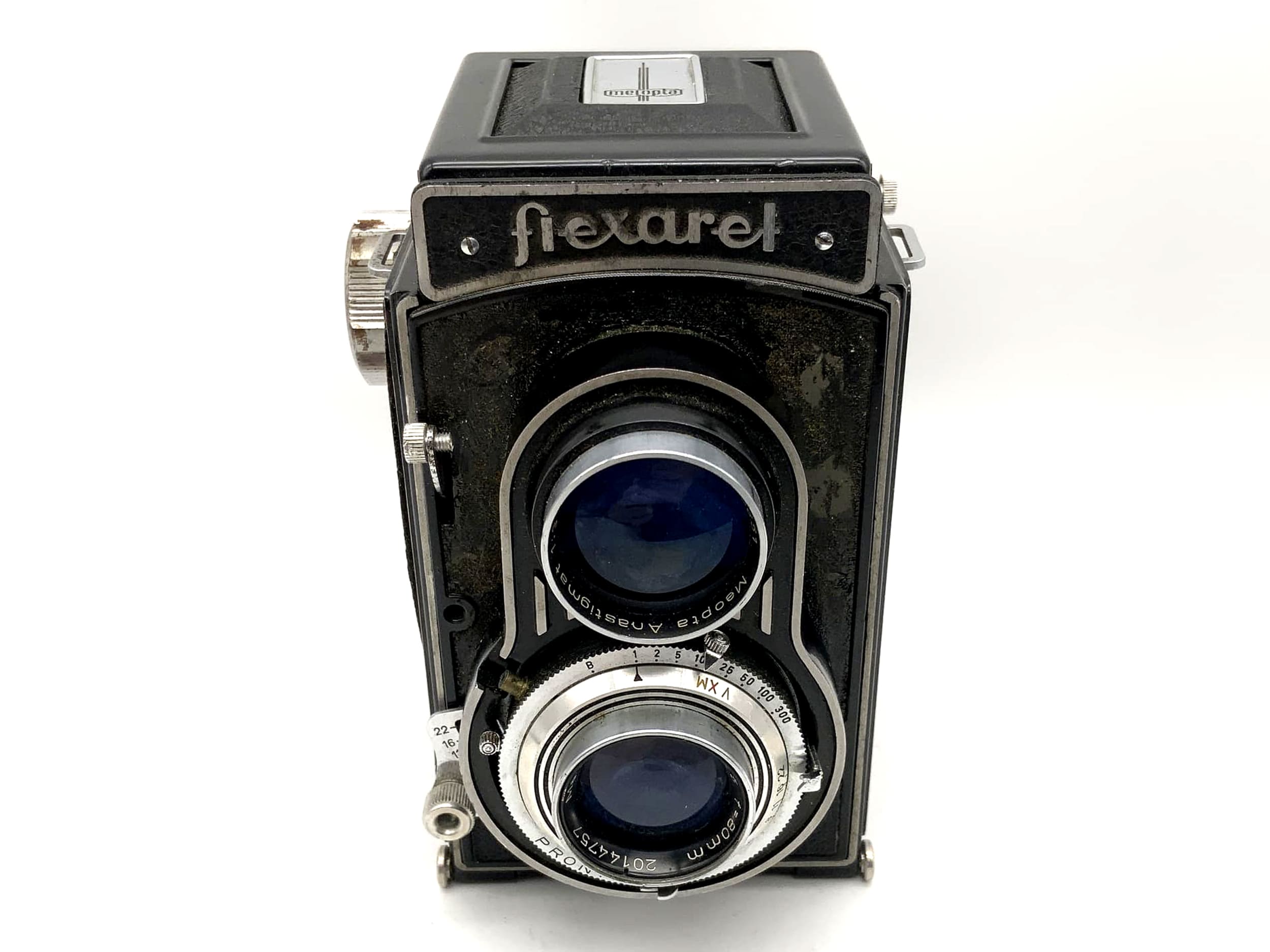 Meopta Flexaret IV TLR mit Belar 1:3.5 f=80mm Prontor-SVS zweiäugige Kamera