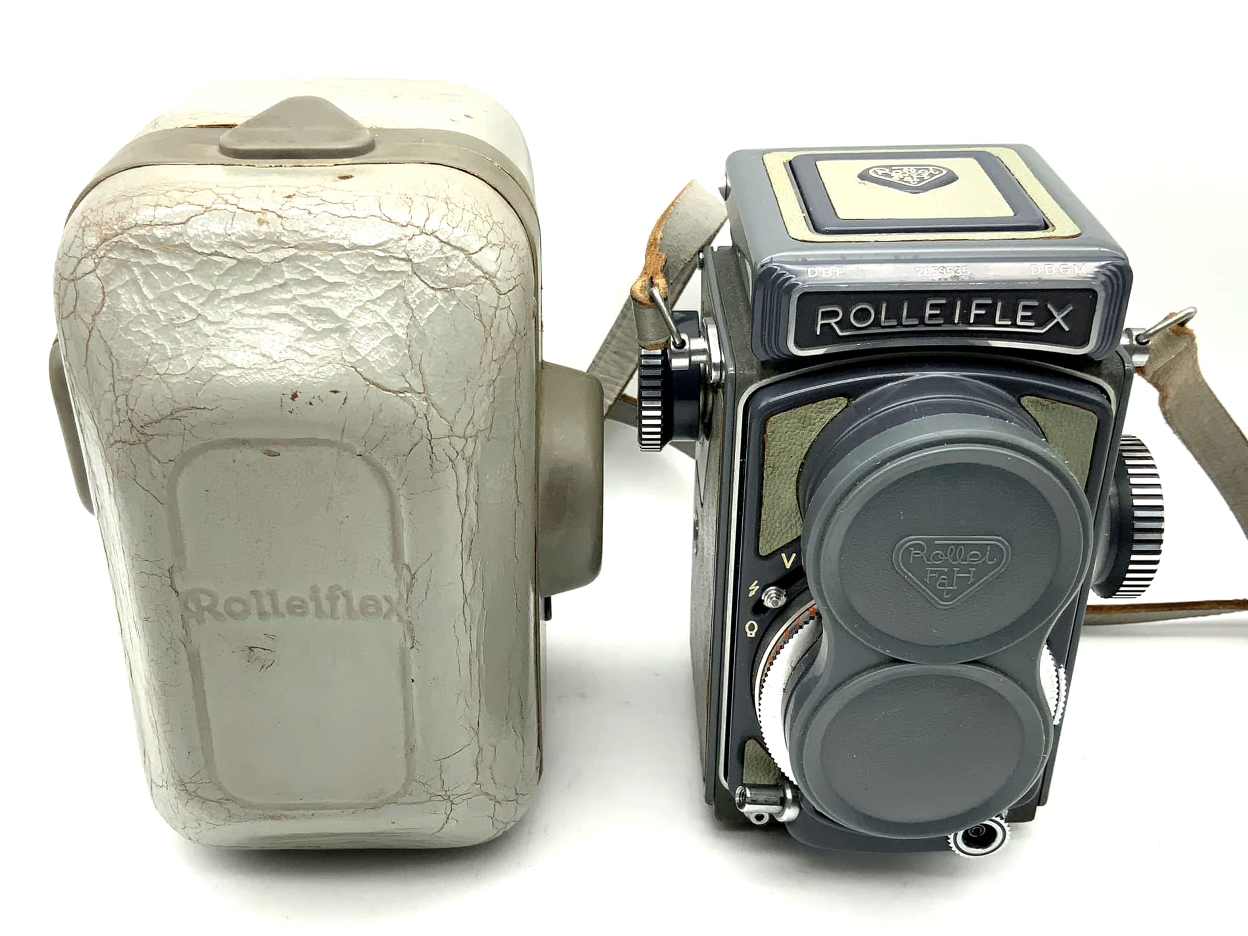 Rollei Rolleiflex Baby TLR mit Xenar 1:3.5/60 4x4 F&H Synchro Compur mit Tasche