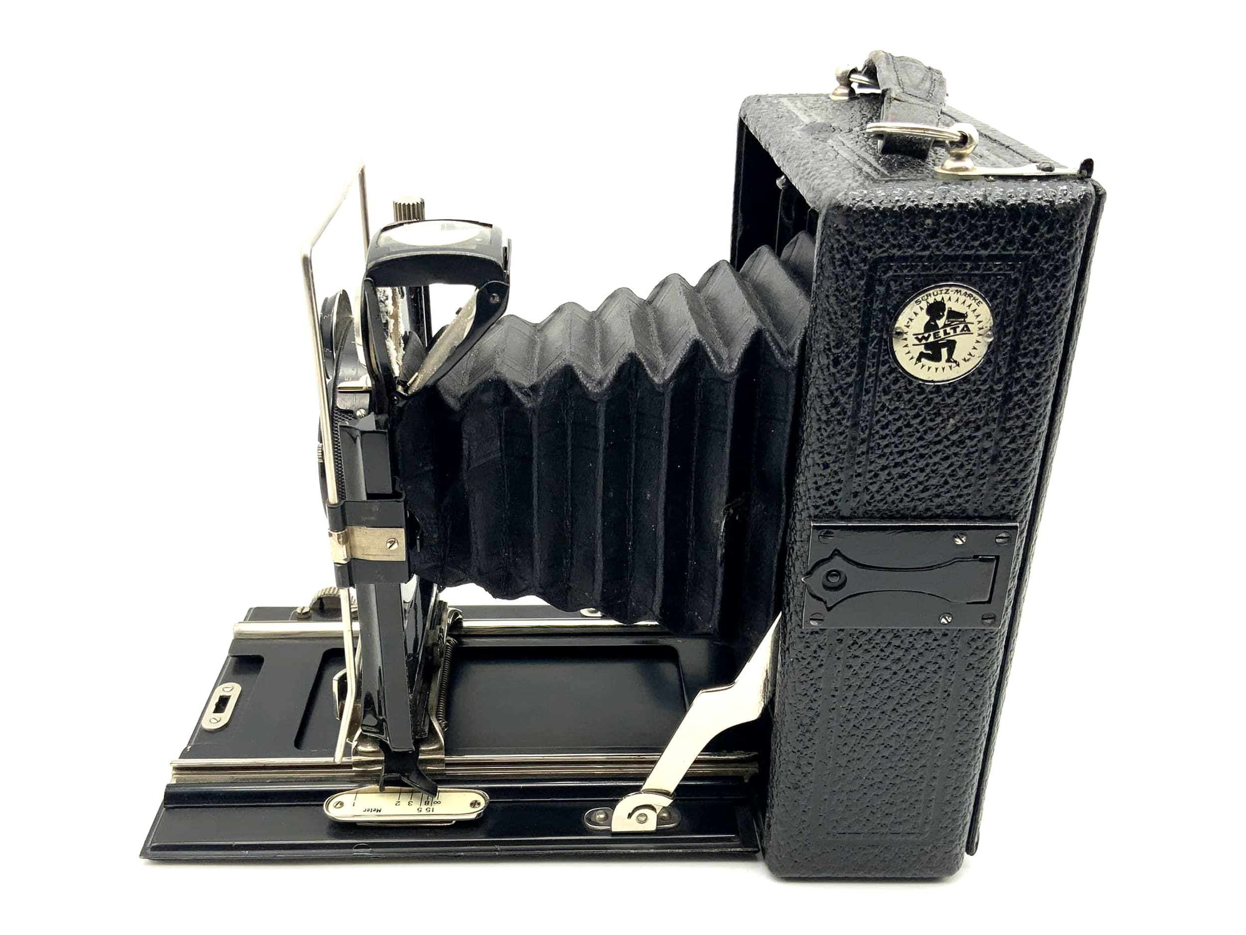 Welta Plattenkamera mit Schneider Kreuznach Isconar f: 4.5 F=13,5cm 9x12 Compur