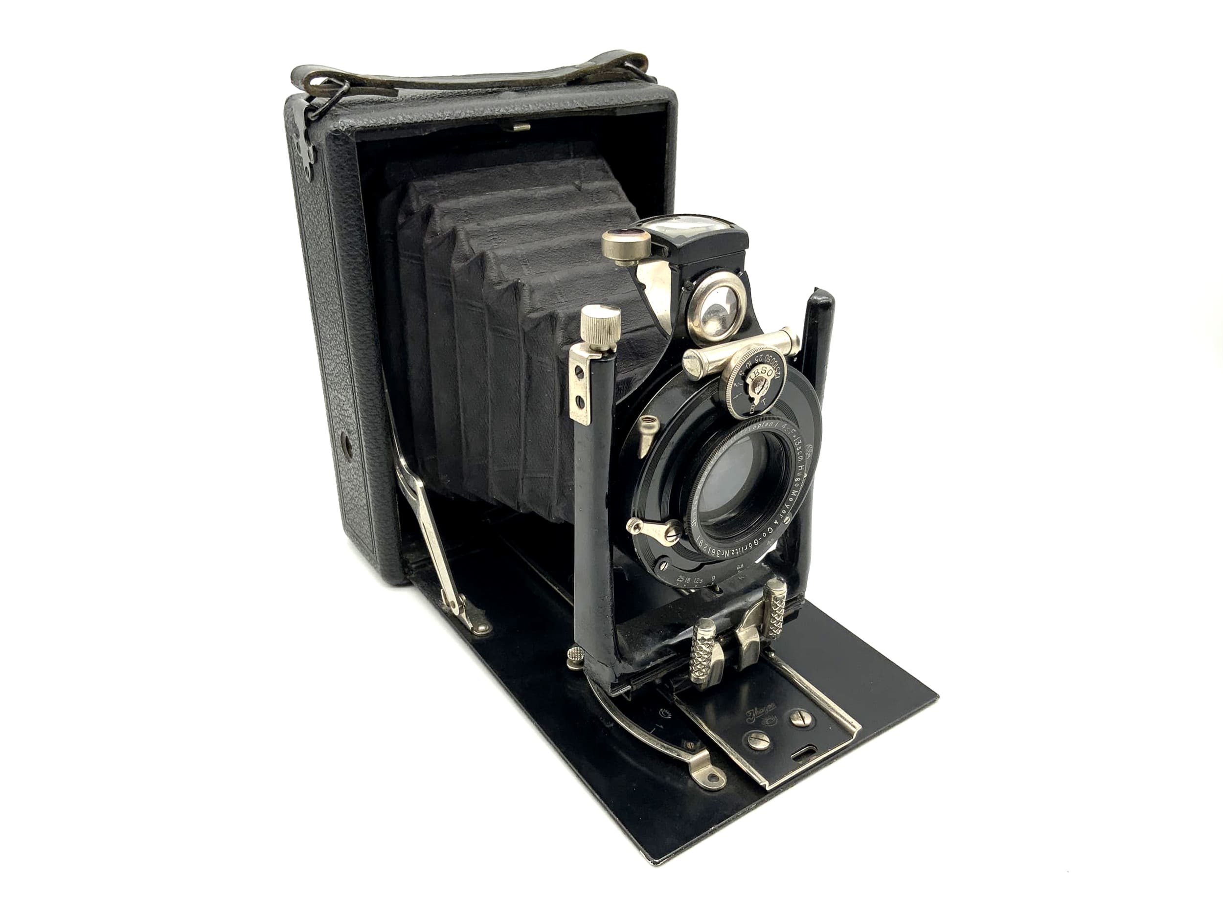 Ihagee Plattenkamera mit Meyer Görlitz Anastigmat Trioplan 1:4.5 F=13,5cm 9x12
