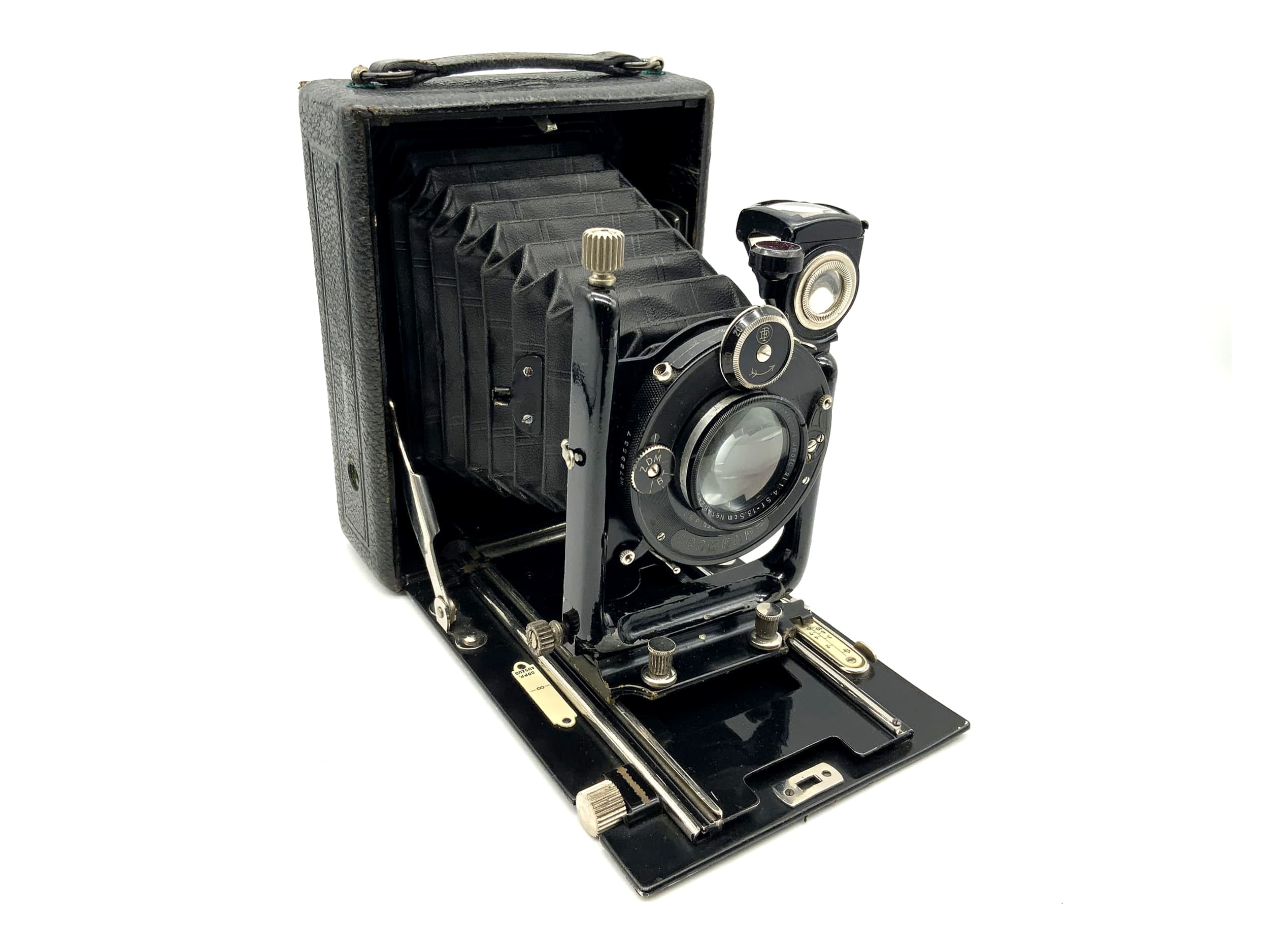 Plattenkamera Steinheil D.Anastigmat Unofokal 4.5 /13,5cm 9x12 135mm Compur