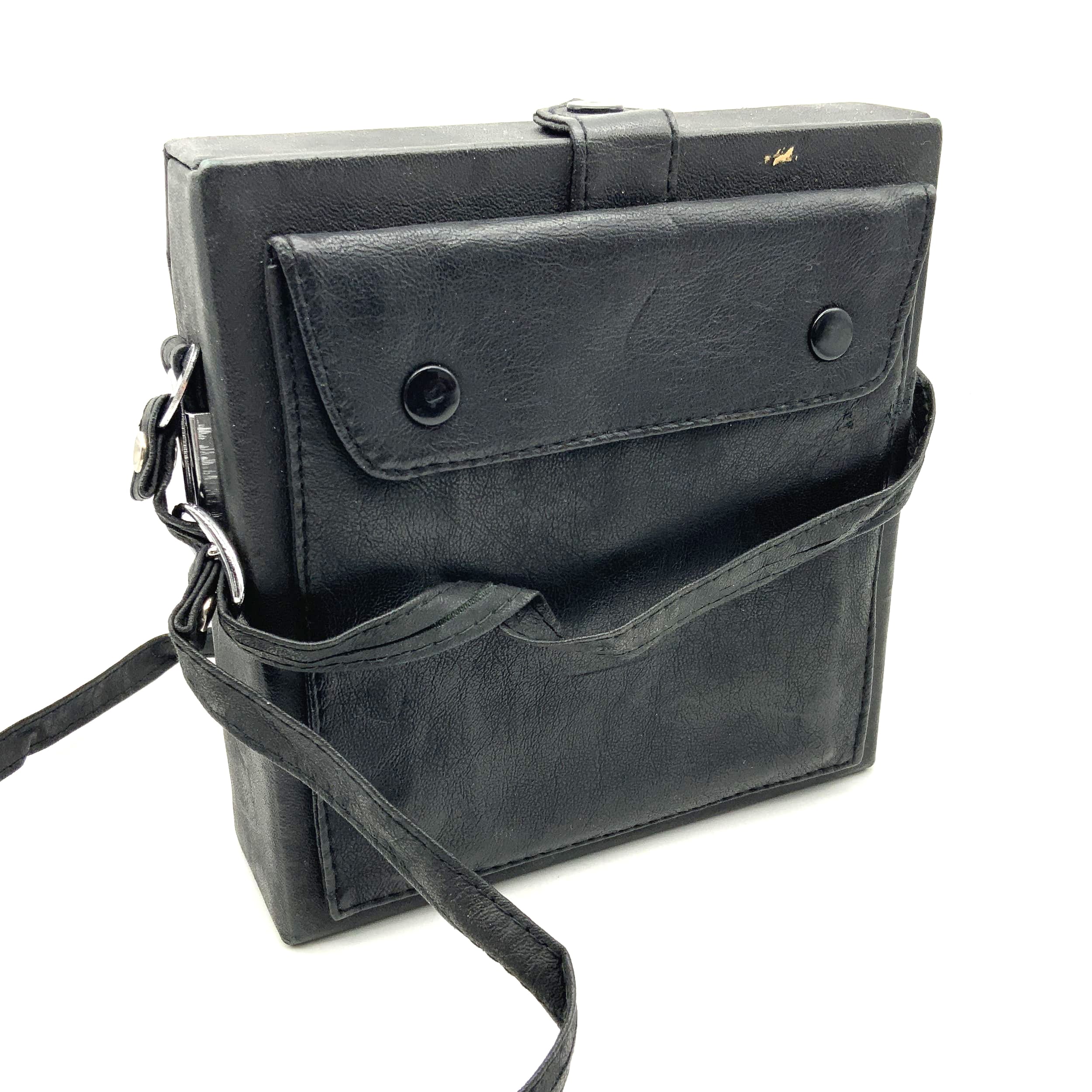 Pentax Kameratasche auto 110 schwarz hard case Ledertasche