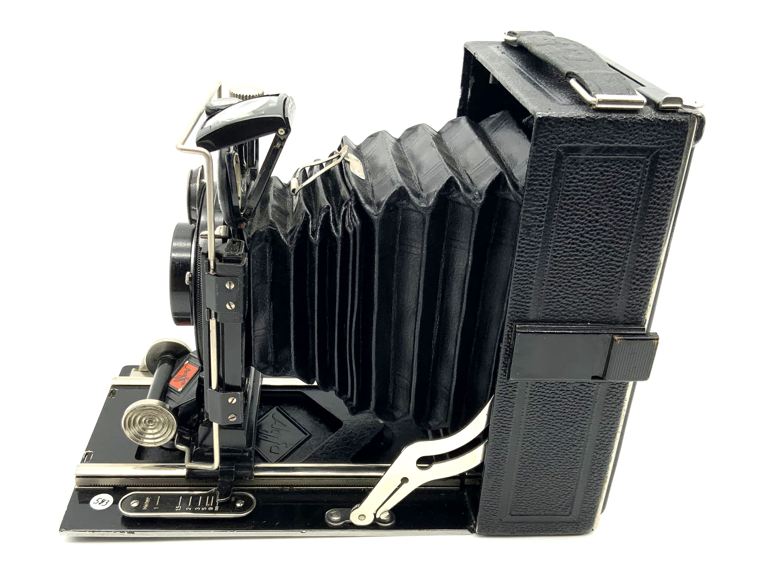 Agfa Plattenkamera mit Solinear F: 4.5 / 13,5cm Objektiv 9x12 Isolar Compur