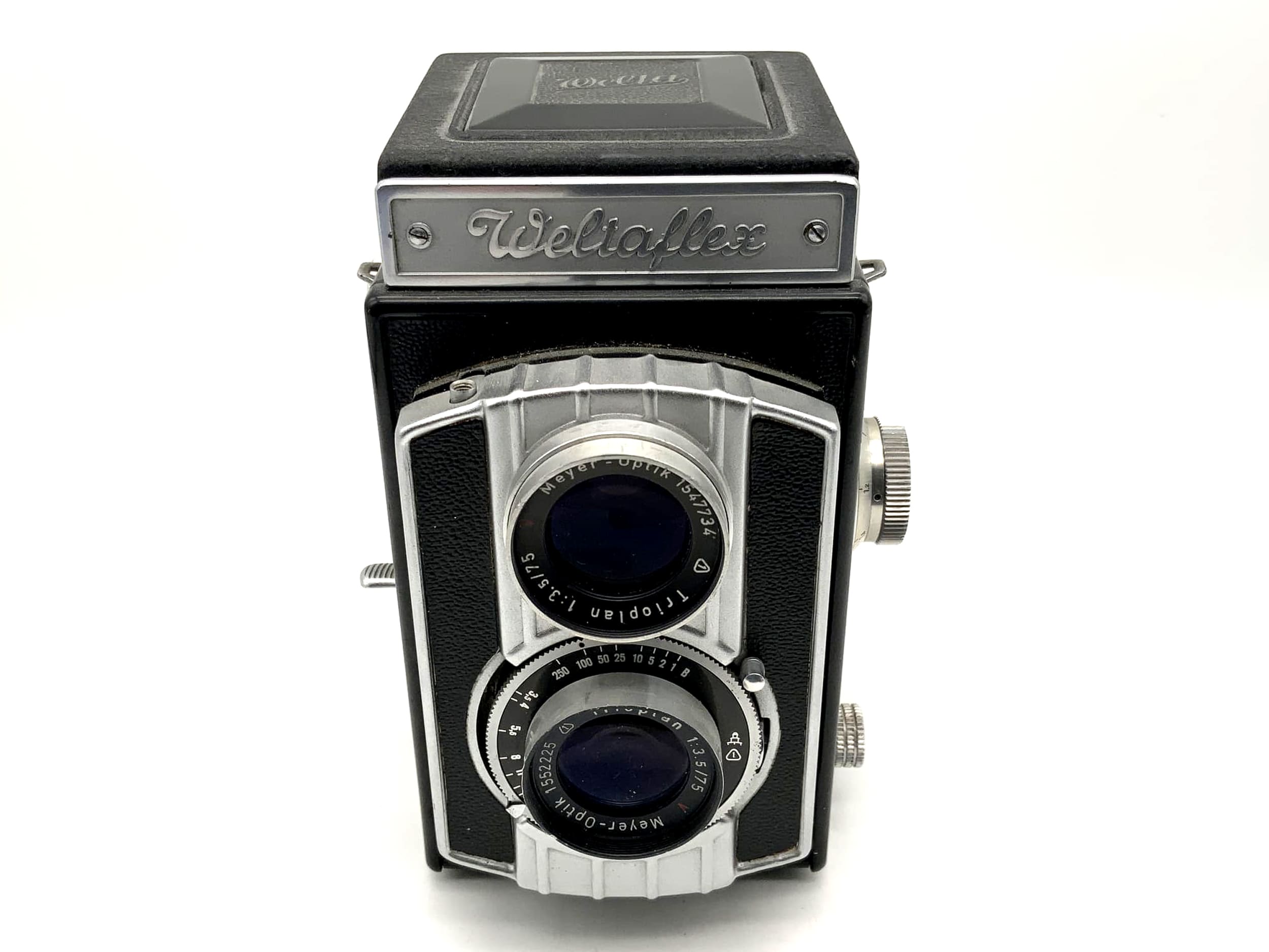 Welta Weltaflex TLR mit Meyer Optik Trioplan 1:3.5/75mm red V Vebur zweiäugig