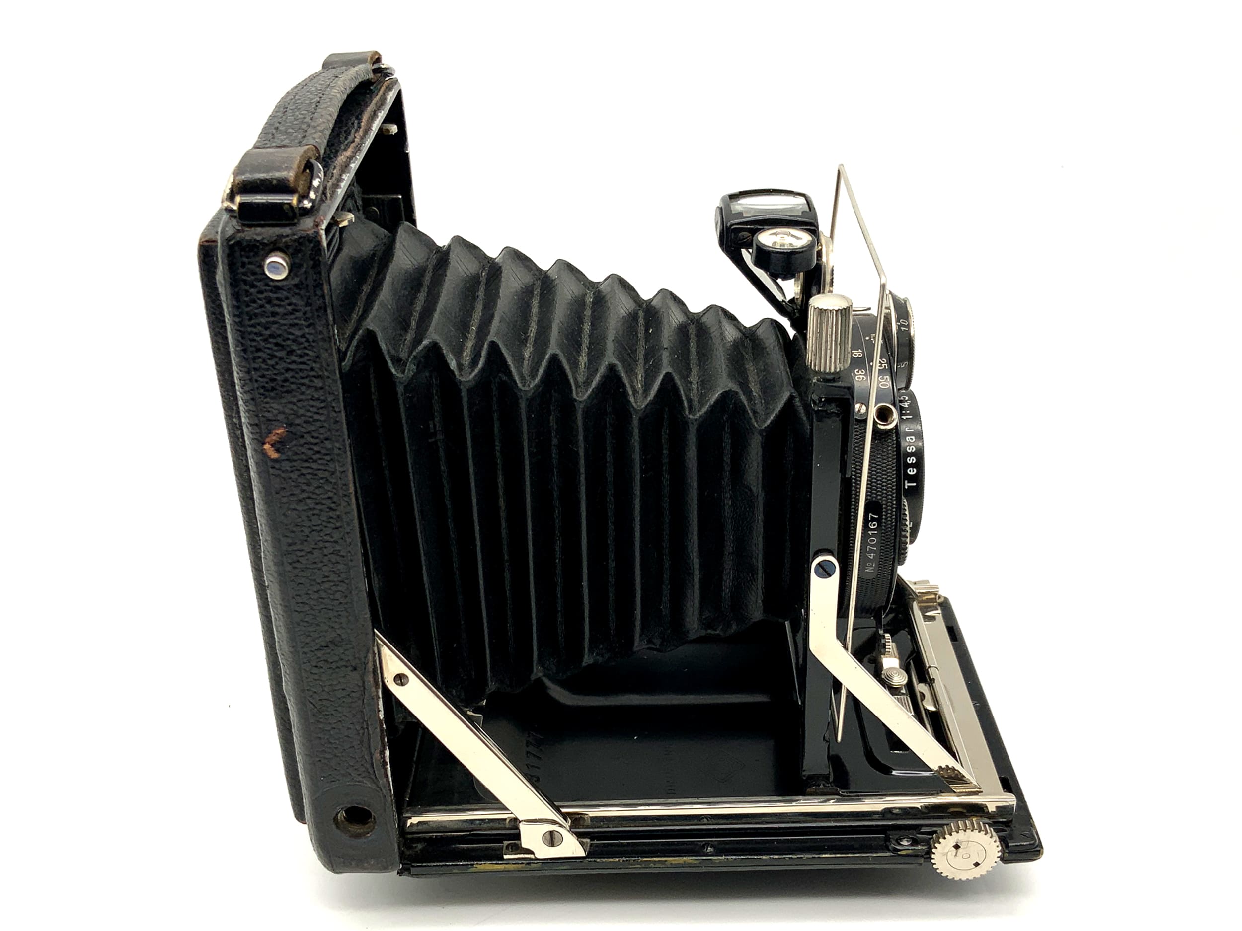 KW Patent Etui Plattenkamera mit Carl Zeiss Tessar 1:4.5 f=12cm Compur 0