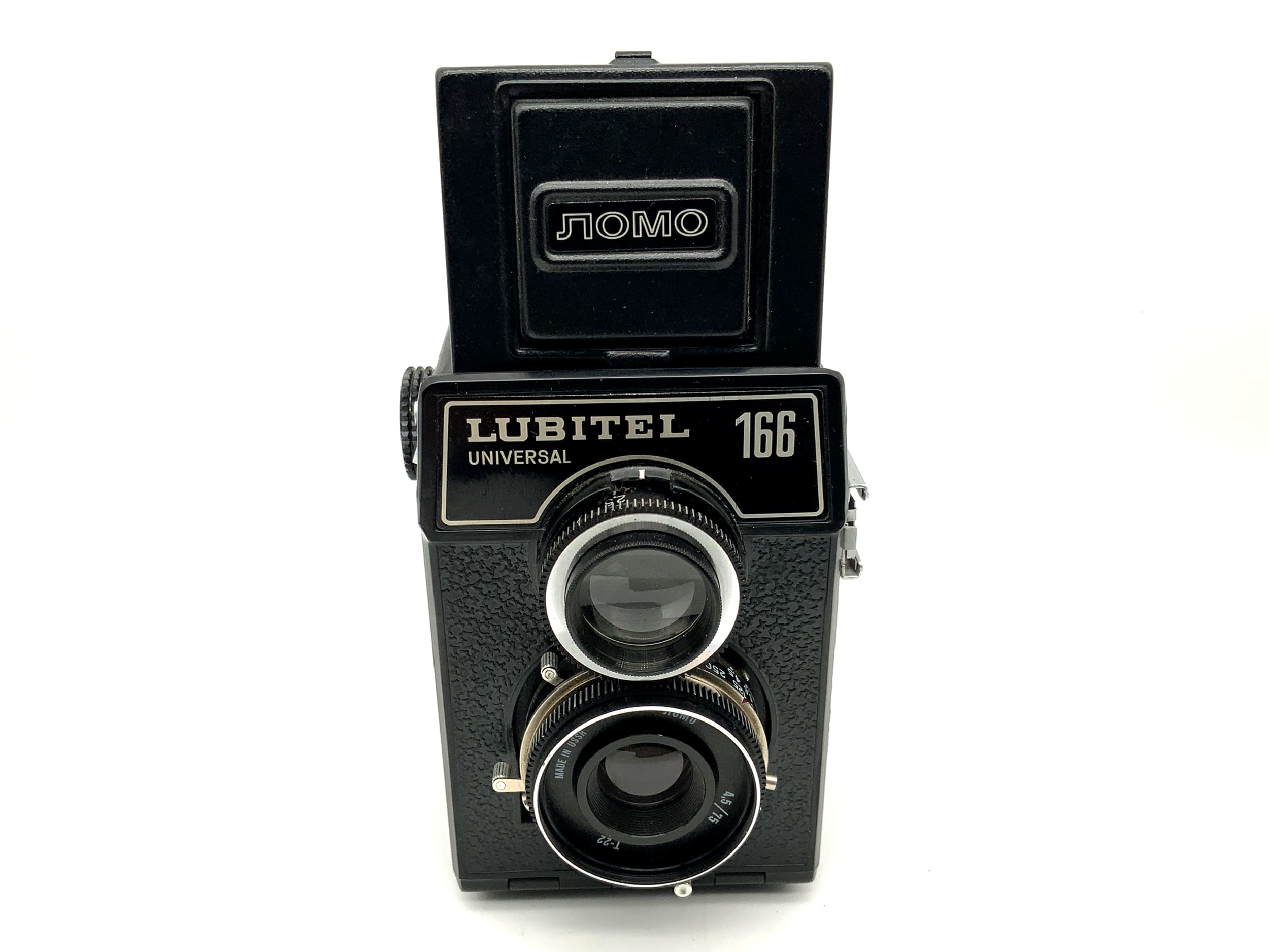 Lomo Lubitel 166 TLR mit T-22 4,5/75 Zweiäugige Analogkamera